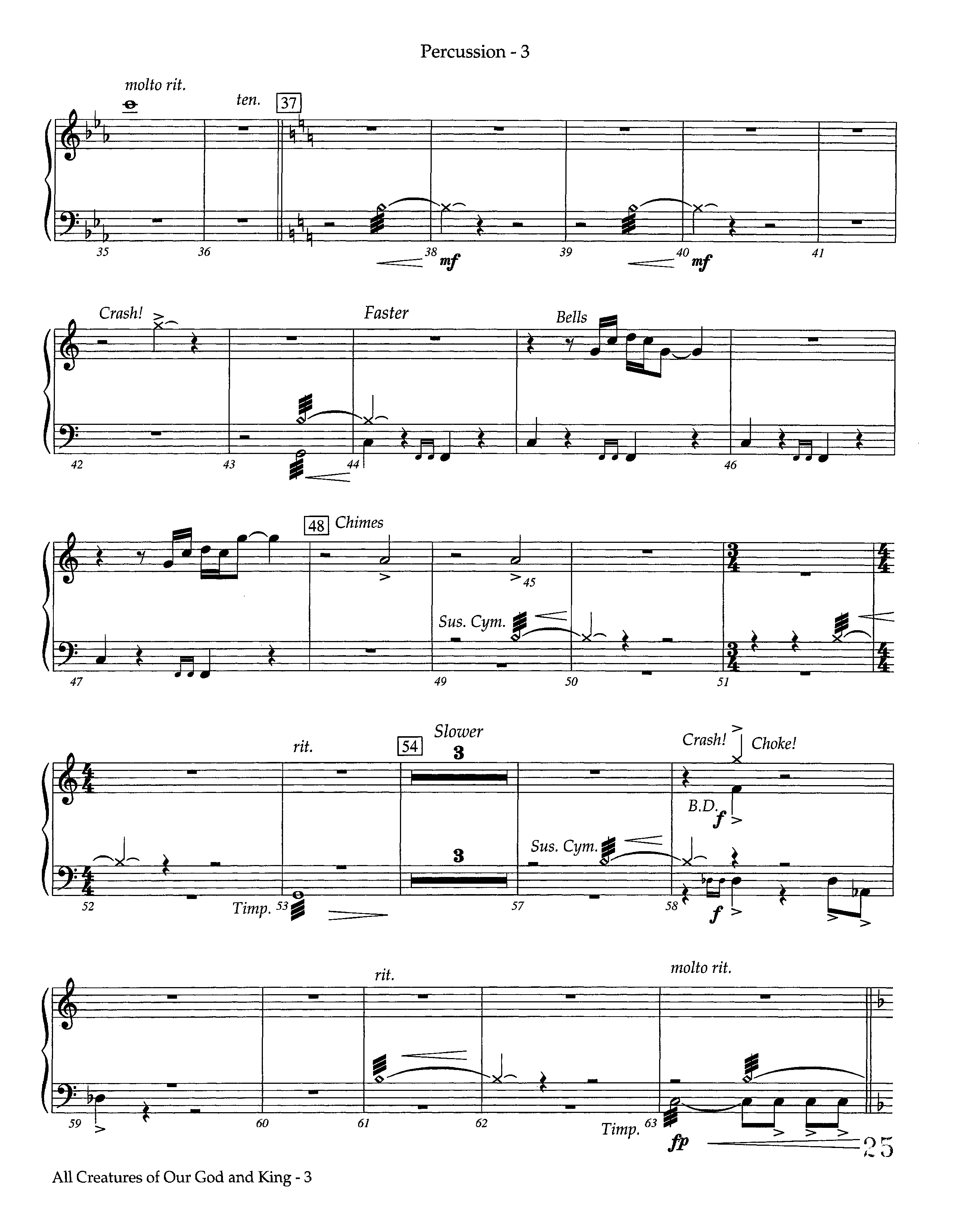 All Creatures Of Our God And King (Instrumental) Percussion (Lifeway Worship / Arr. Ed Dickinson)