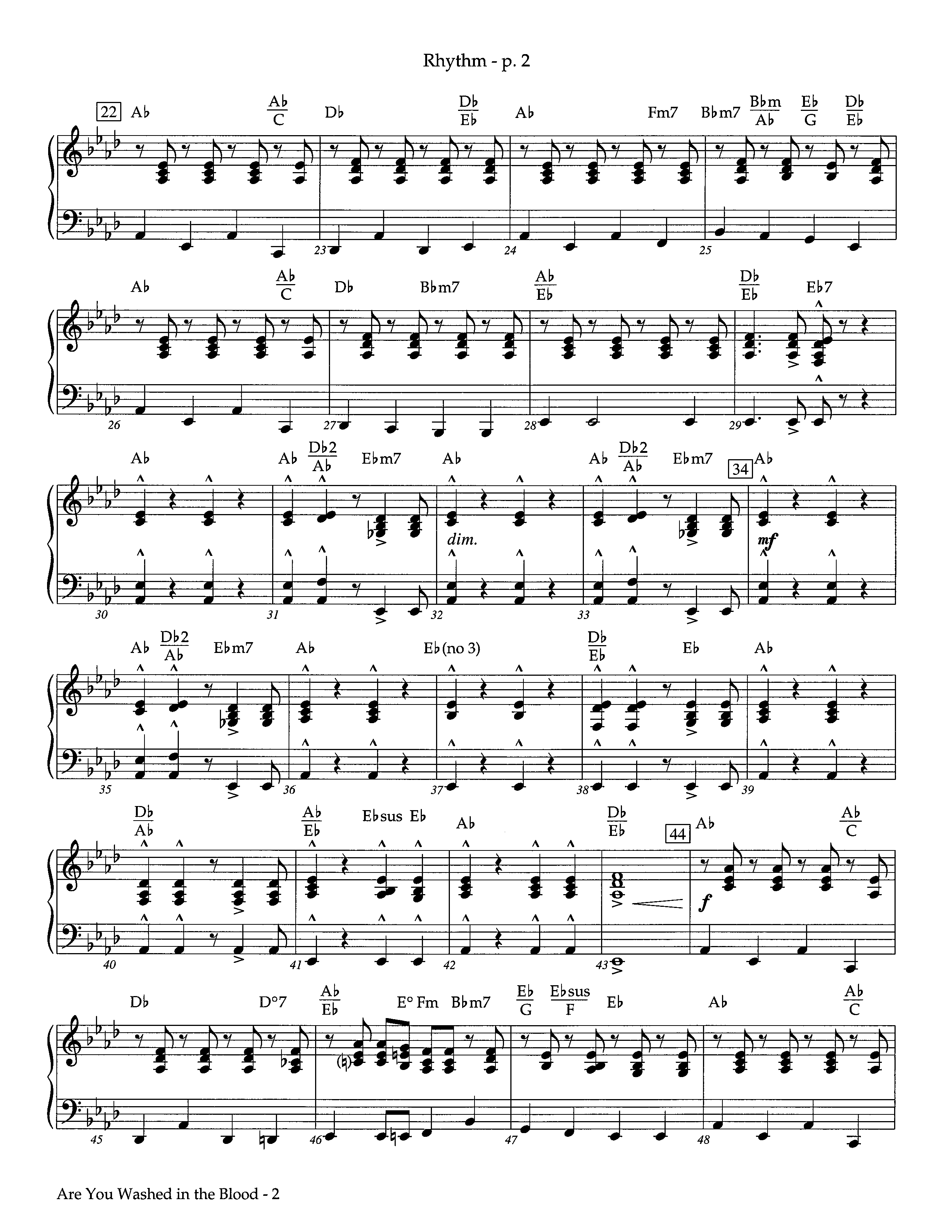 Are You Washed In The Blood (Instrumental) Piano/Rhythm (Lifeway Worship / Arr. Ed Dickinson)