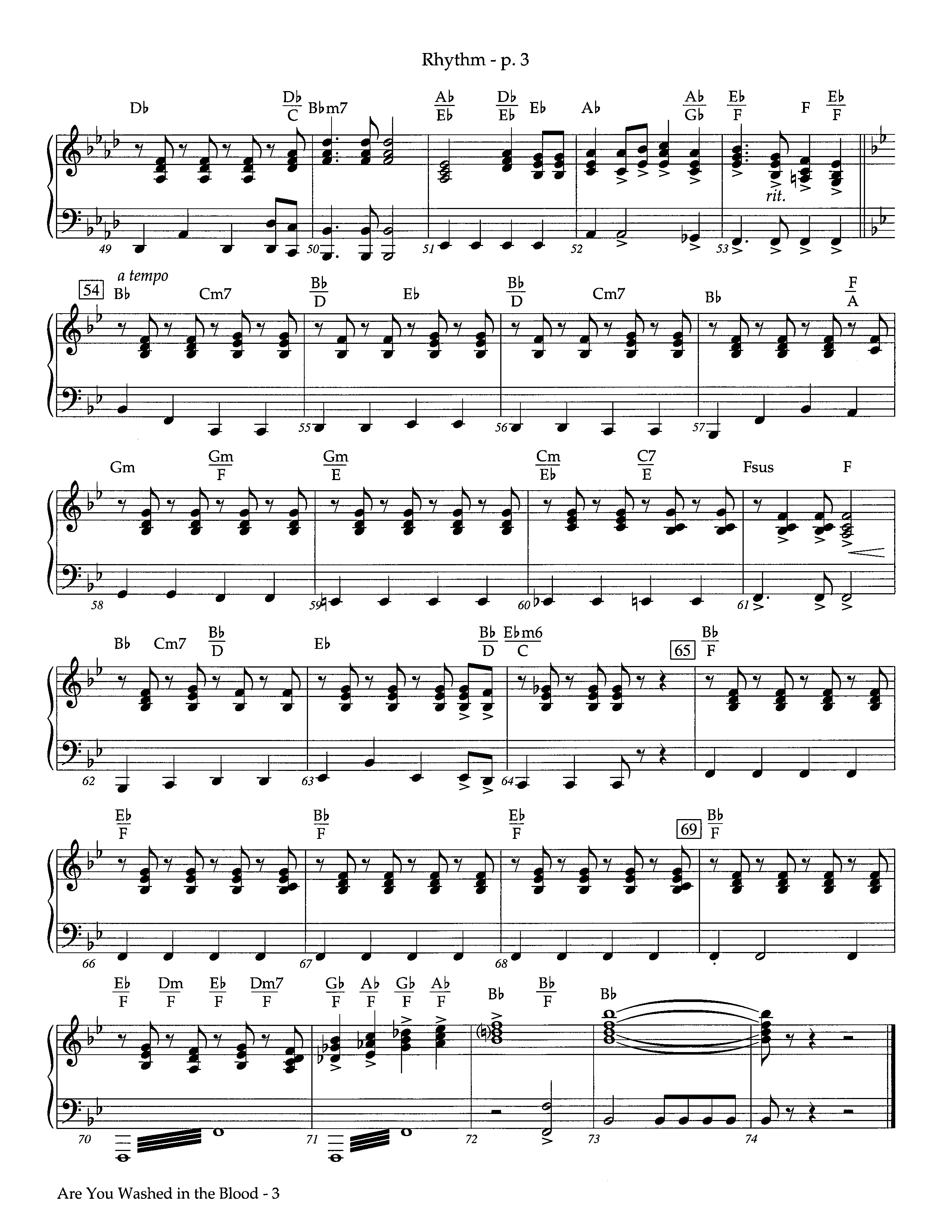 Are You Washed In The Blood (Instrumental) Piano/Rhythm (Lifeway Worship / Arr. Ed Dickinson)