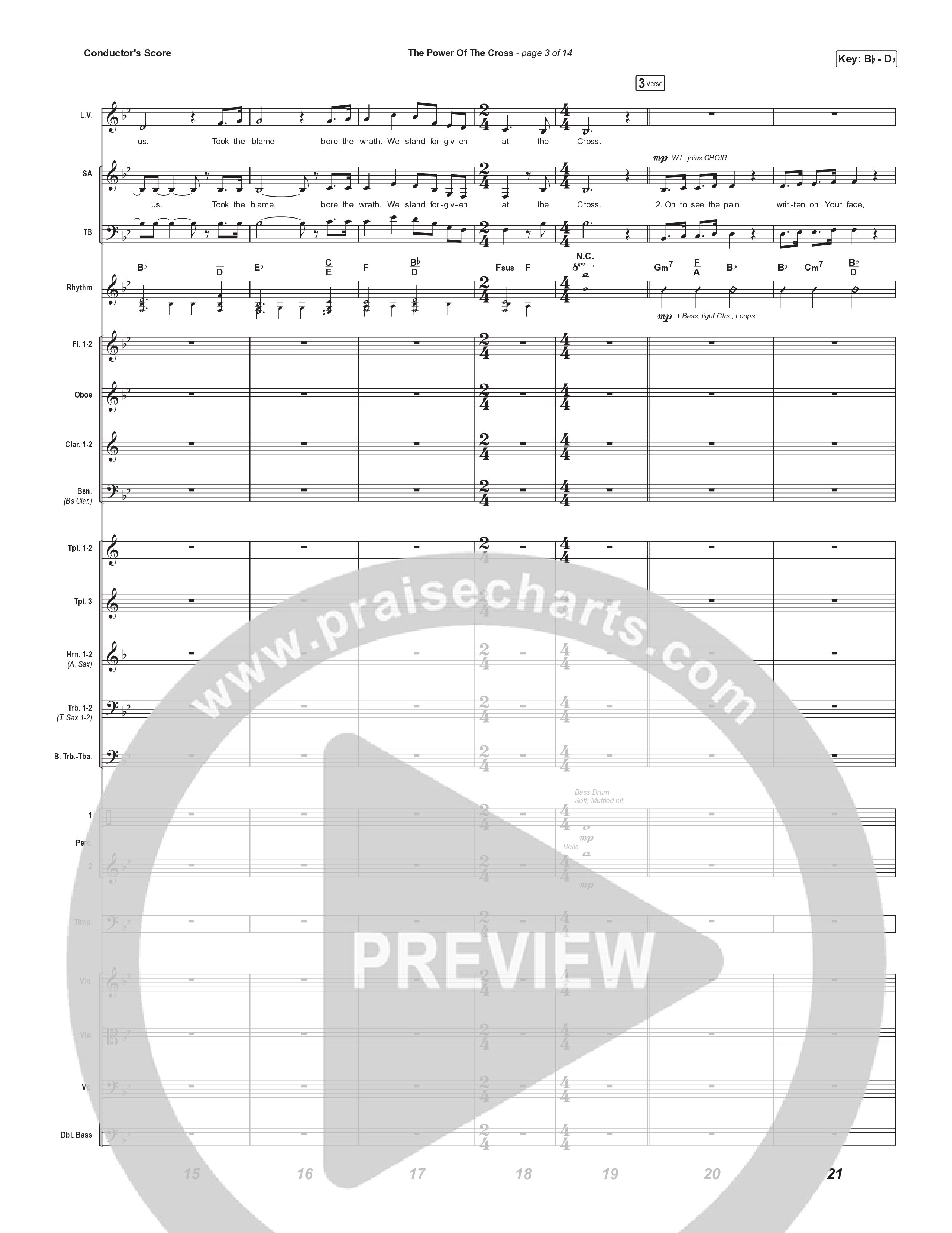 The Power Of The Cross (Choral/SATB) Conductor's Score (Travis Cottrell / Arr. Mason Brown)