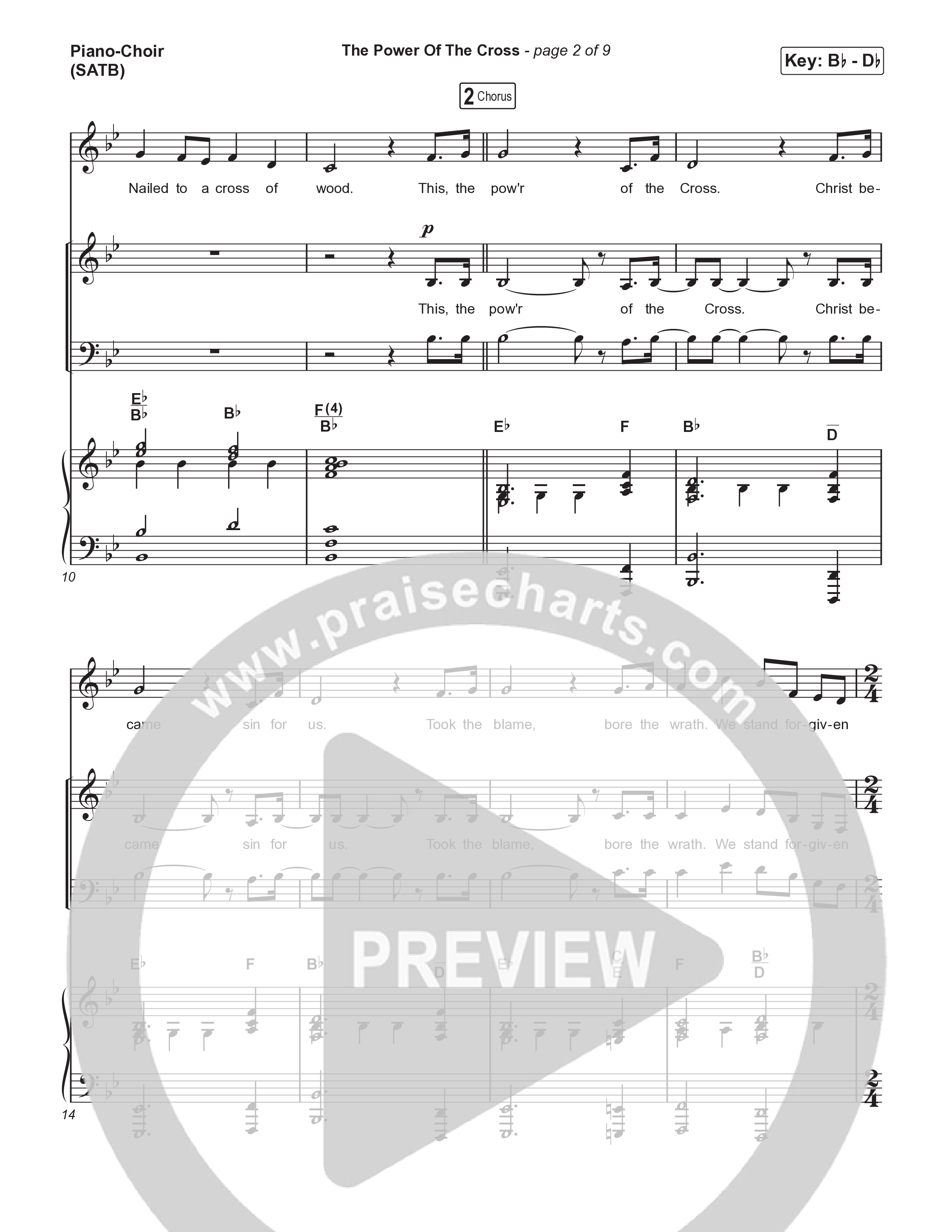 The Power Of The Cross (Choral/SATB) Piano/Vocal (SATB) (Travis Cottrell / Arr. Mason Brown)