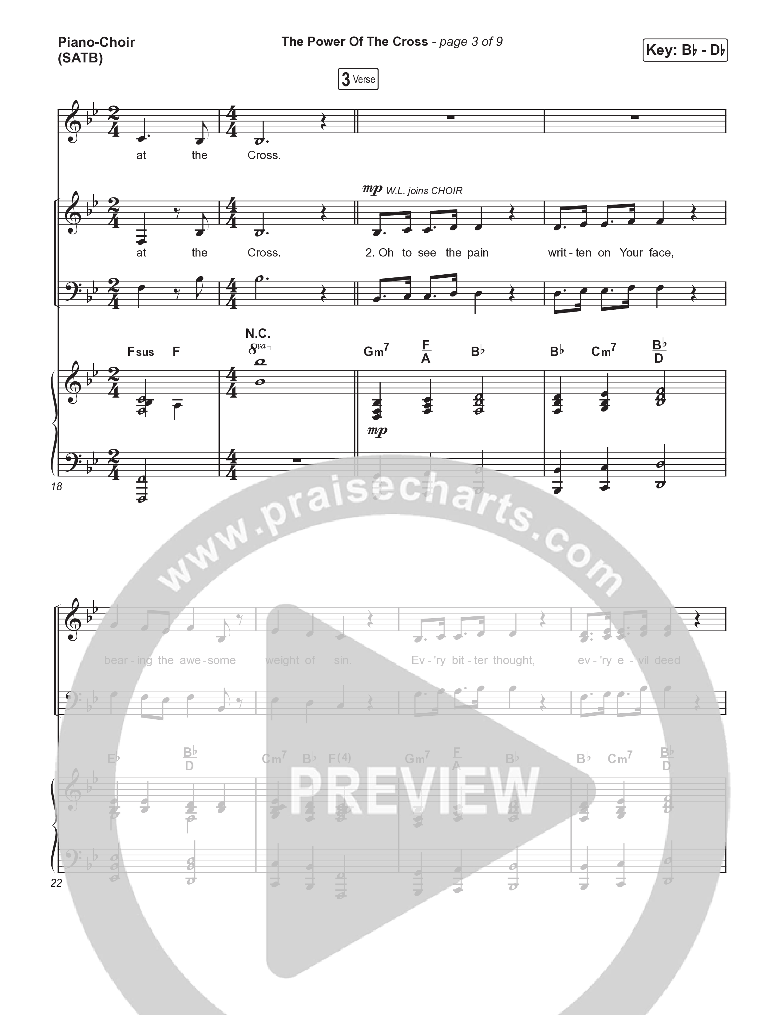 The Power Of The Cross (Choral/SATB) Piano/Vocal (SATB) (Travis Cottrell / Arr. Mason Brown)