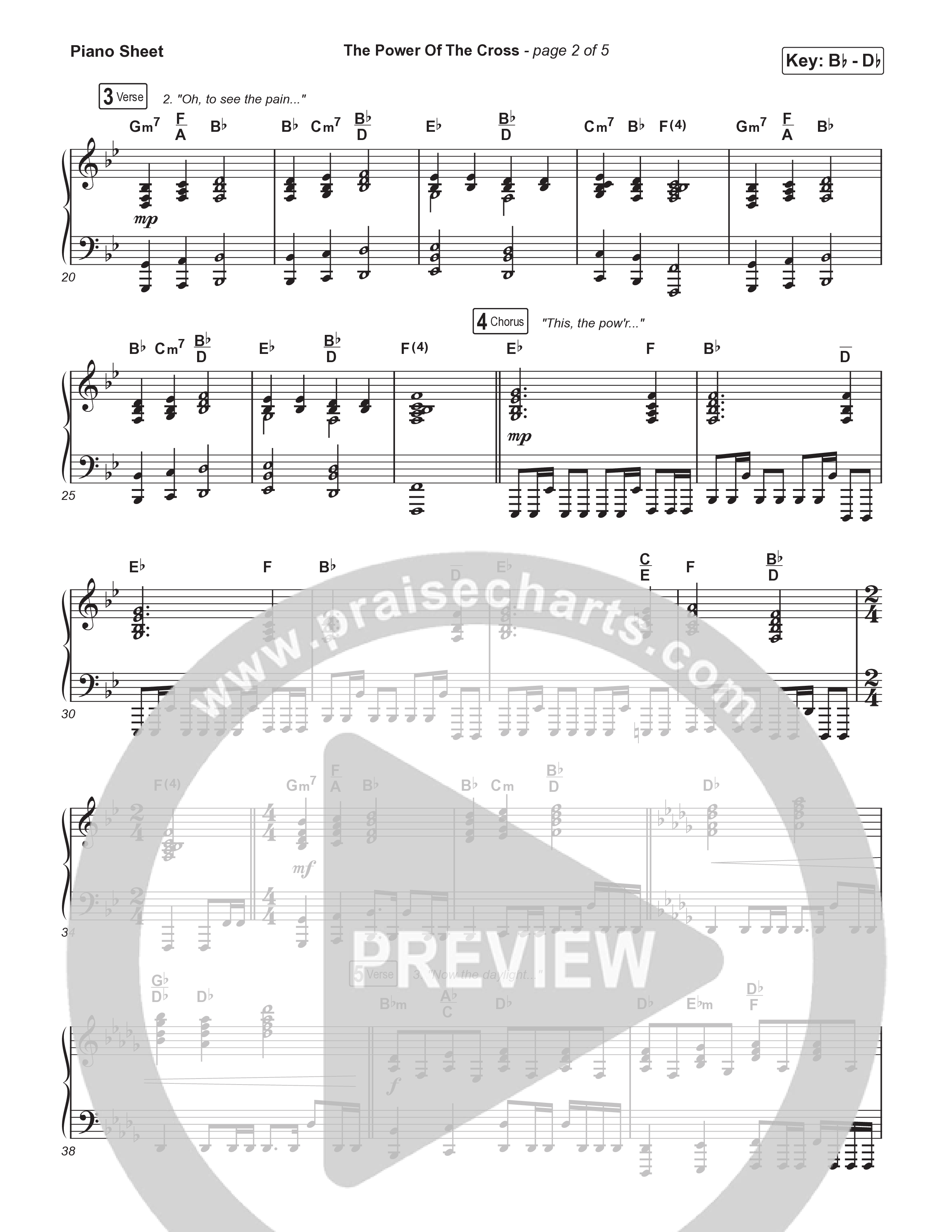 The Power Of The Cross (Choral/SATB) Piano Sheet (Travis Cottrell / Arr. Mason Brown)