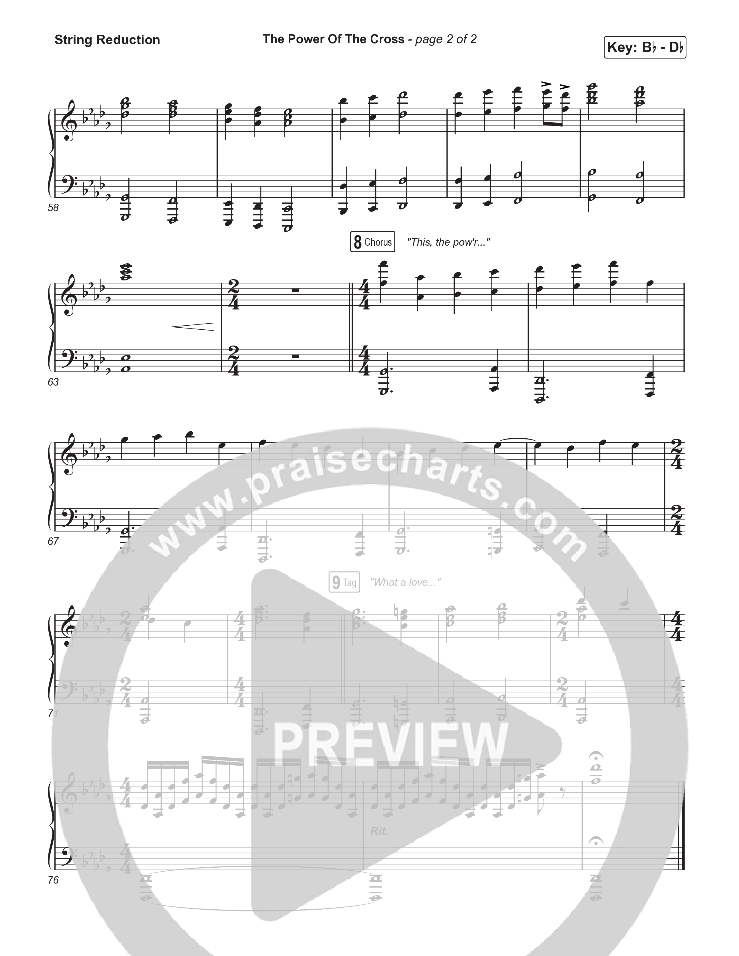 The Power Of The Cross (Choral/SATB) String Reduction (Travis Cottrell / Arr. Mason Brown)