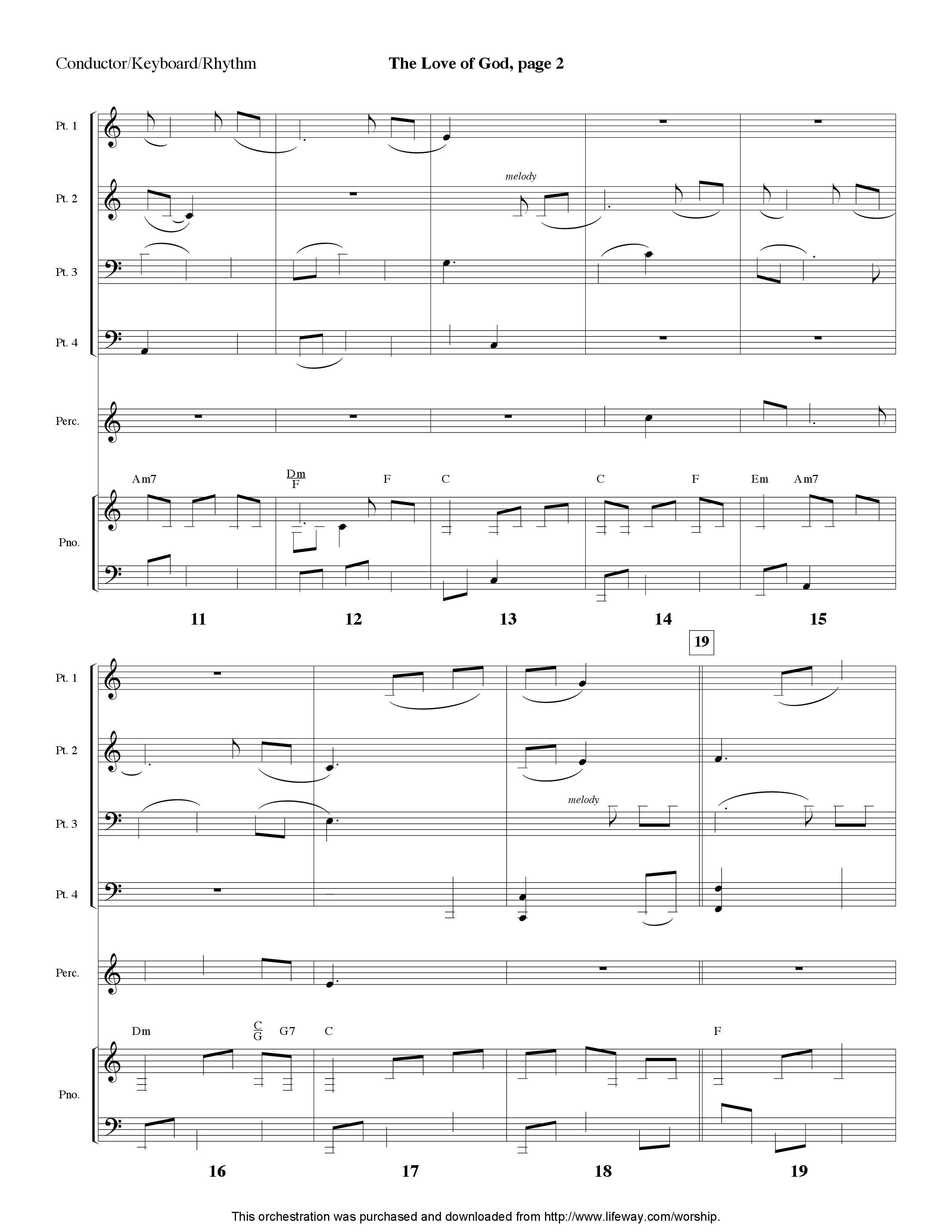 The Love Of God (Instrumental) Conductor's Score (Lifeway Worship / Arr. Jeff Cranfill)