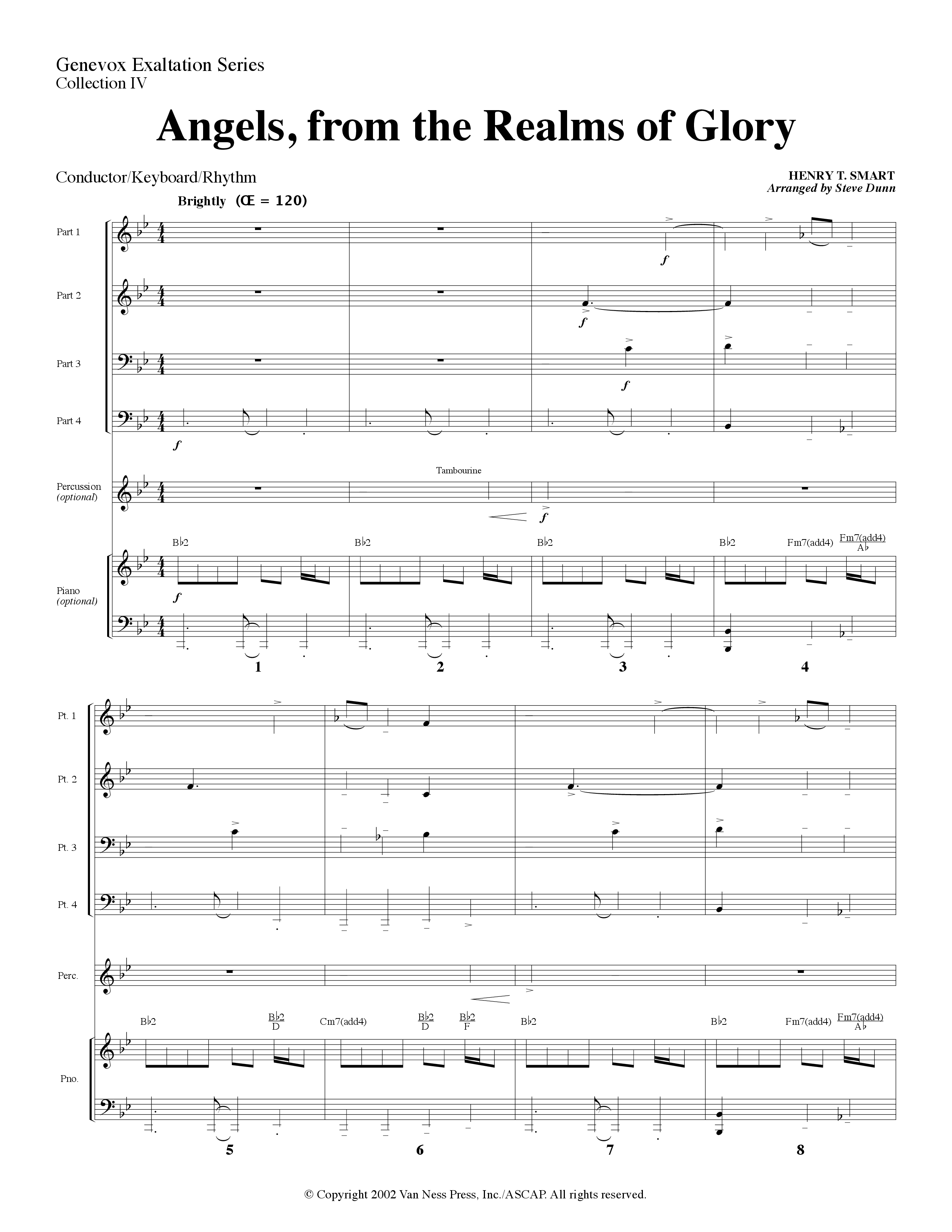 Angels From The Realms Of Glory (Instrumental) Conductor's Score (Lifeway Worship / Arr. Steve Dunn)