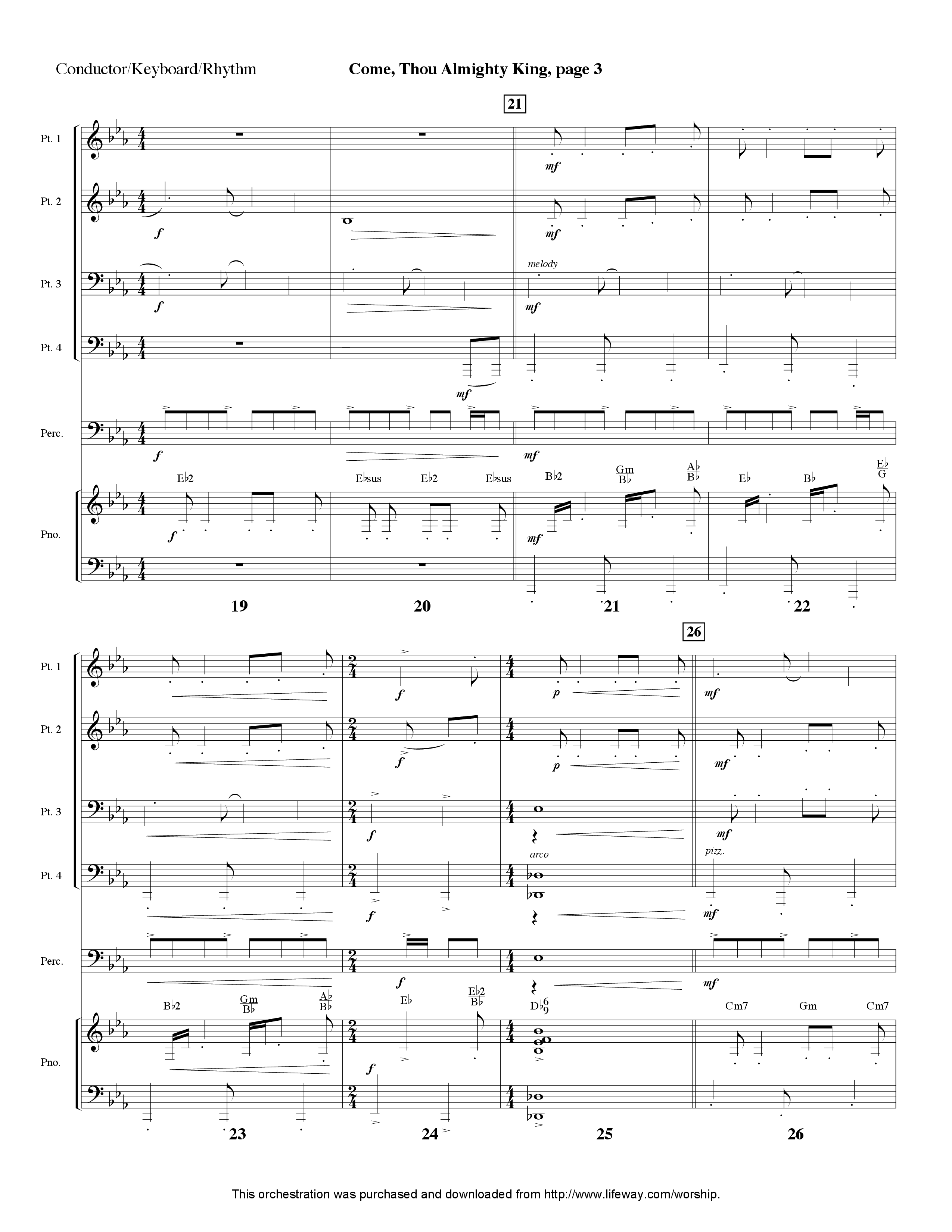 Come Thou Almighty King (Instrumental) Conductor's Score (Lifeway Worship / Arr. Ed Hogan)