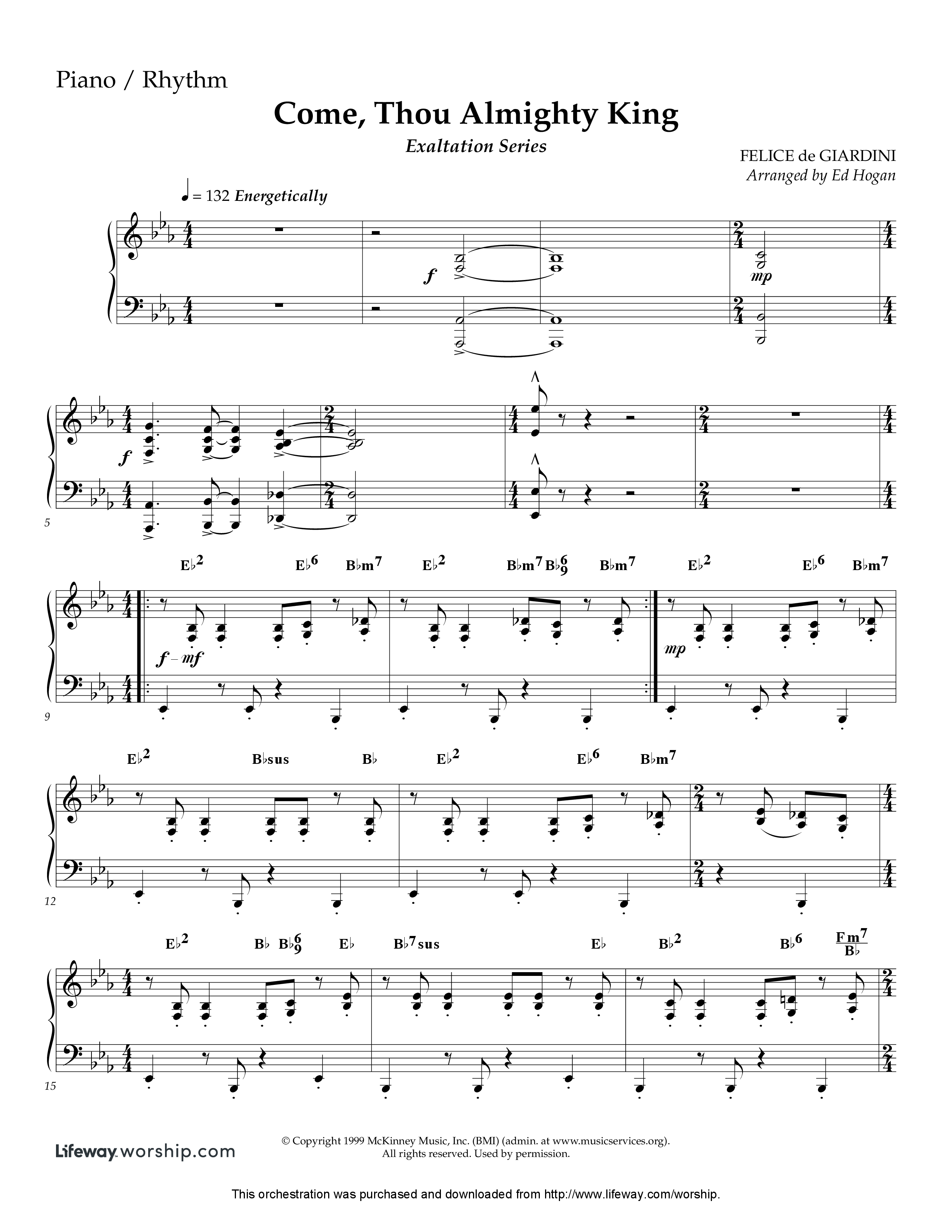 Come Thou Almighty King (Instrumental) Piano Sheet (Lifeway Worship / Arr. Ed Hogan)