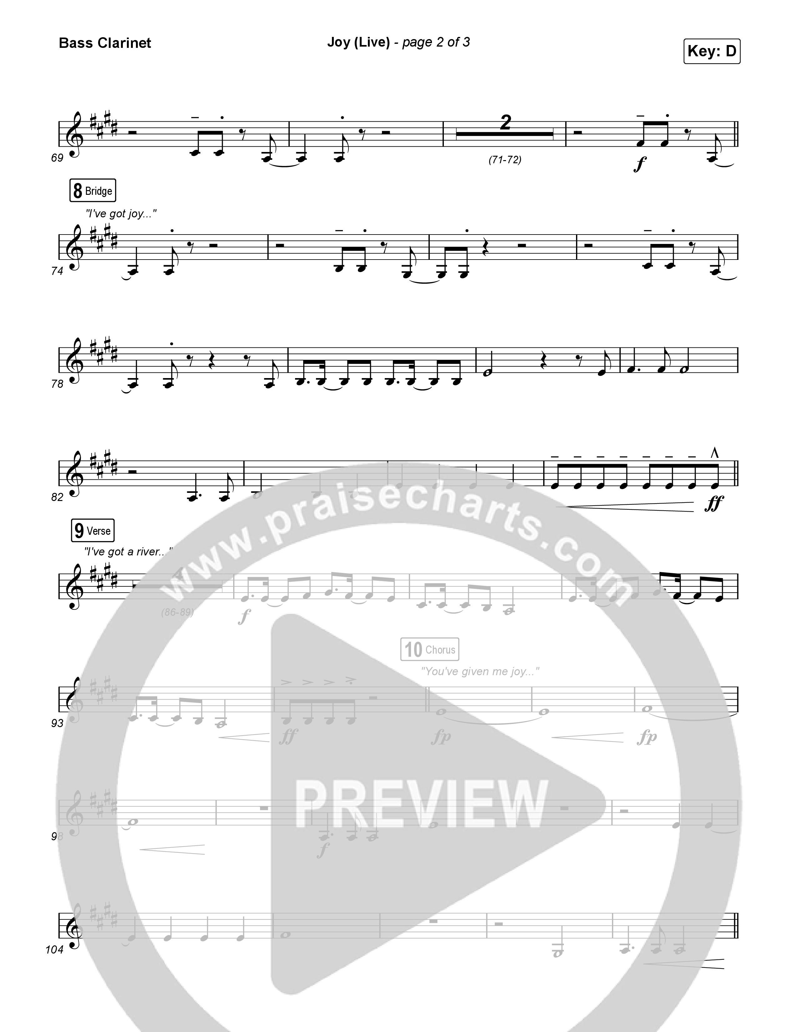 Joy (Live) Bass Clarinet (Chandler Moore / Israel Houghton)