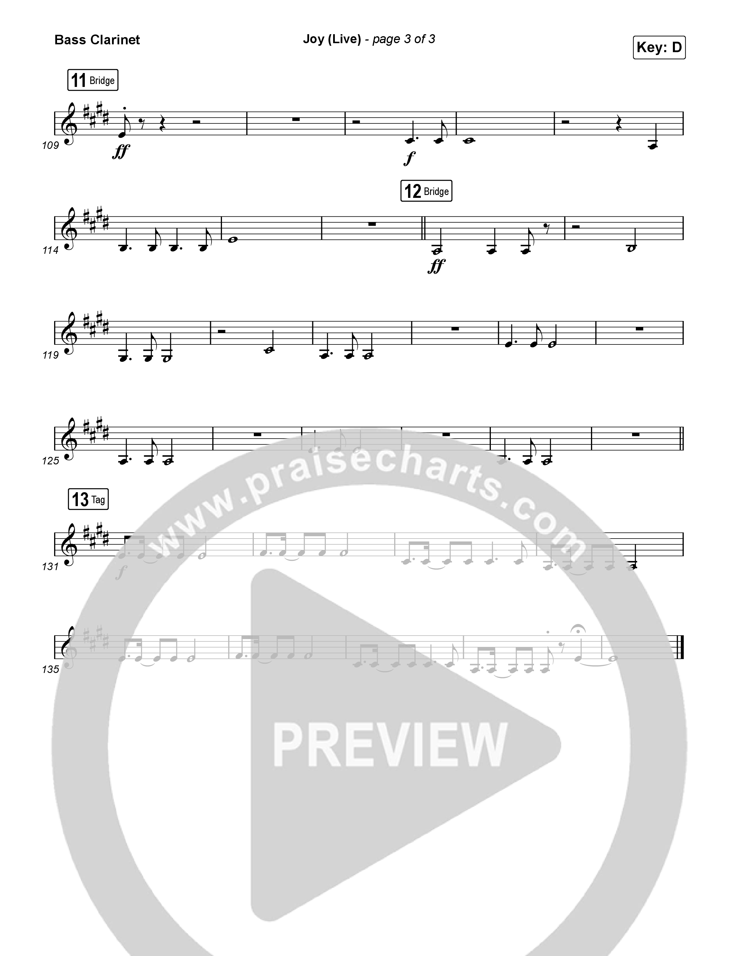 Joy (Live) Bass Clarinet (Chandler Moore / Israel Houghton)