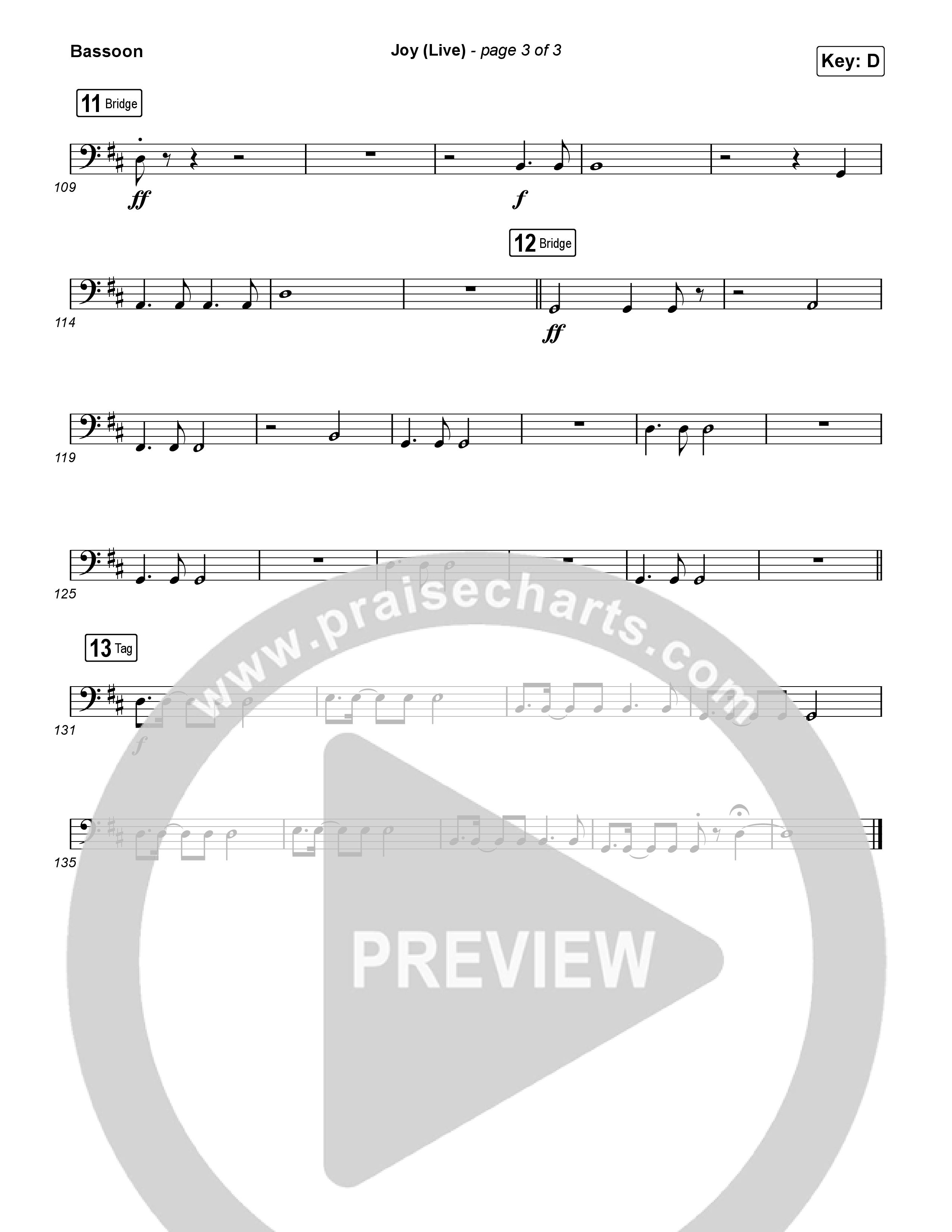 Joy (Live) Bassoon (Chandler Moore / Israel Houghton)