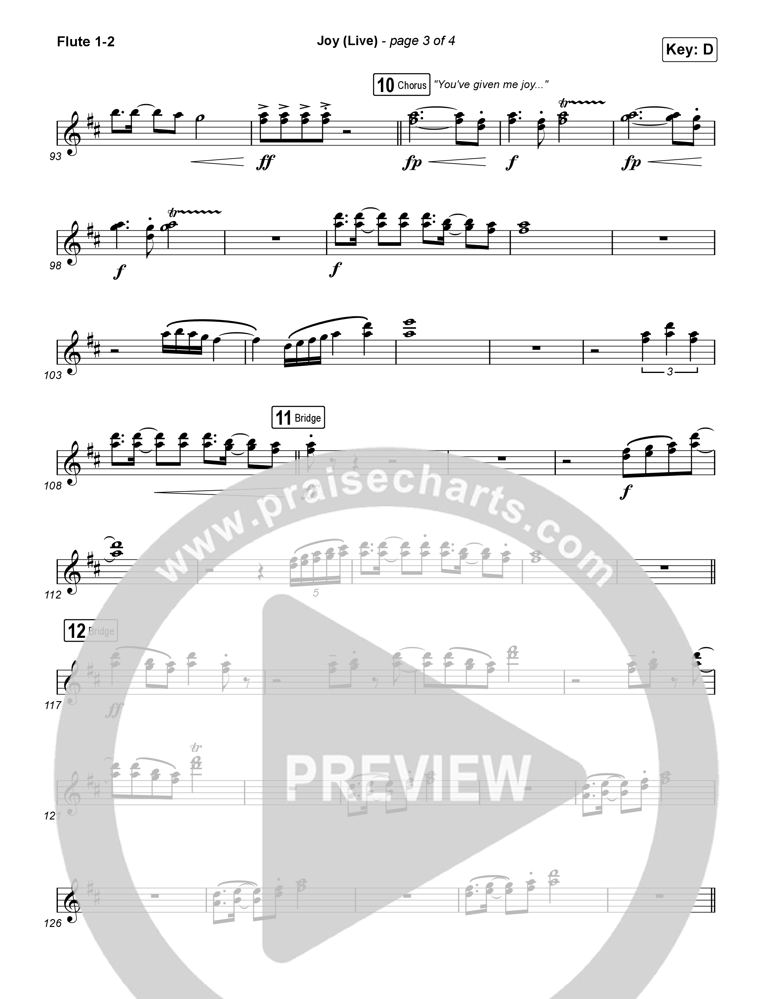 Joy (Live) Flute 1,2 (Chandler Moore / Israel Houghton)