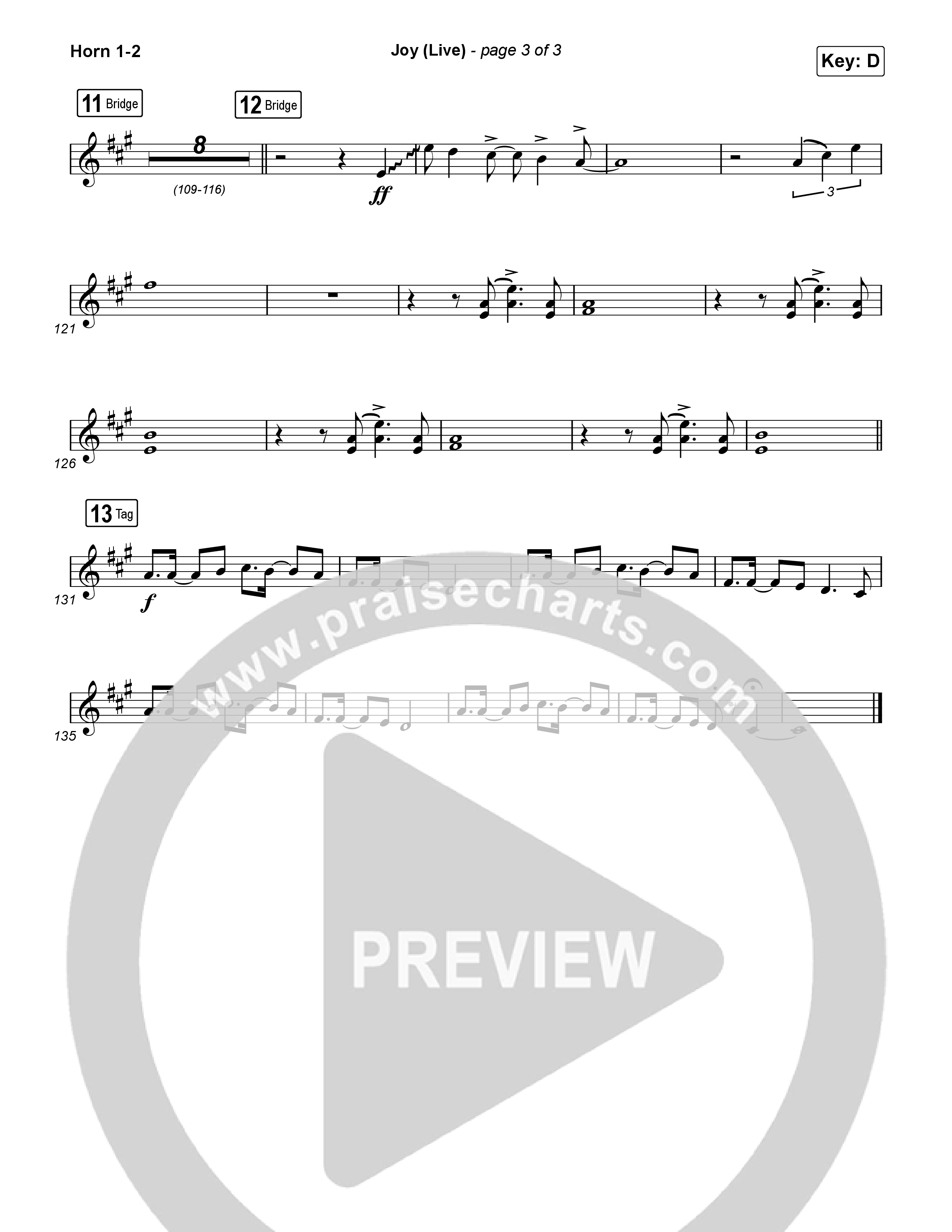 Joy (Live) French Horn 1,2 (Chandler Moore / Israel Houghton)