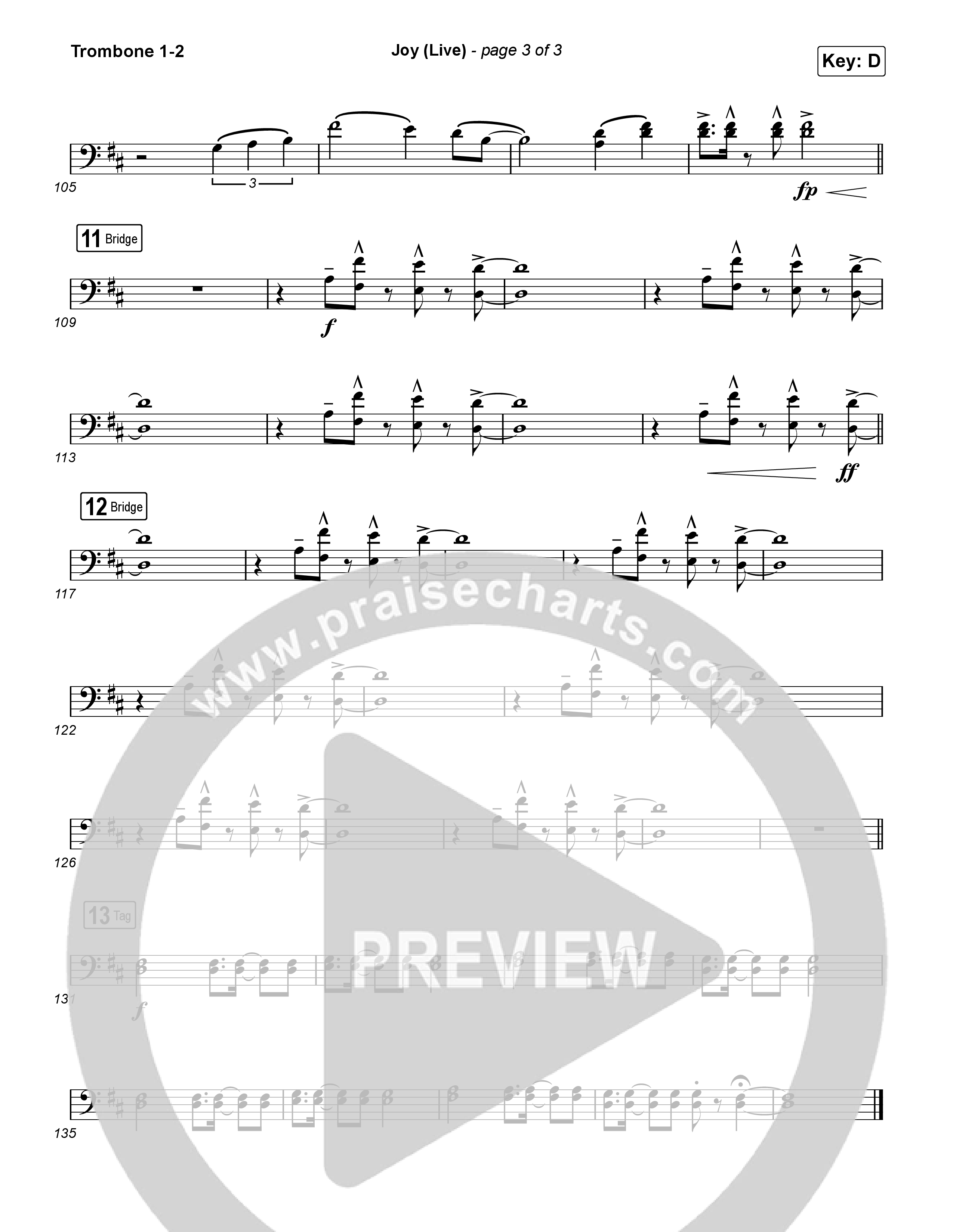 Joy (Live) Trombone 1,2 (Chandler Moore / Israel Houghton)