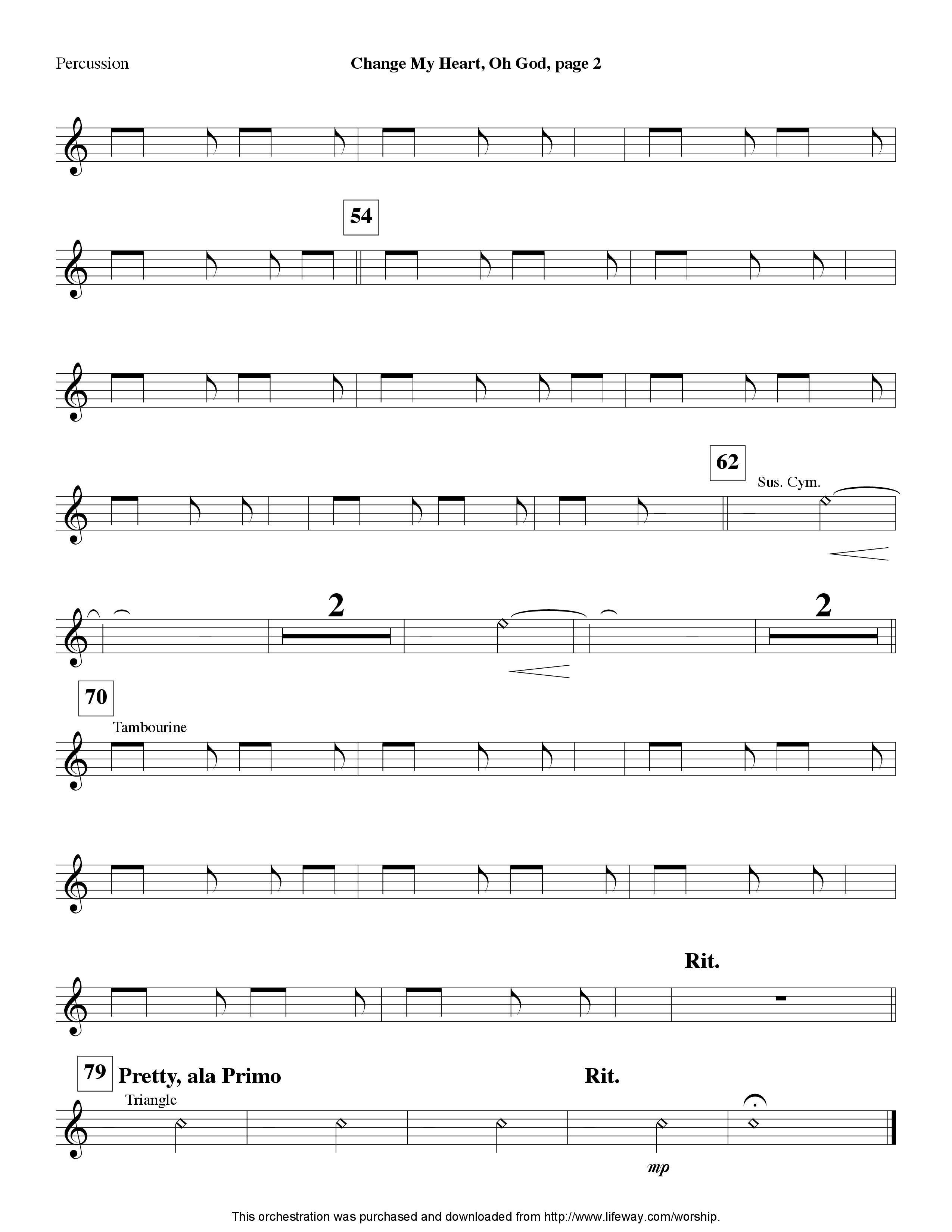 Change My Heart Oh God (Instrumental) Percussion (Lifeway Worship / Arr. Tom Payne)