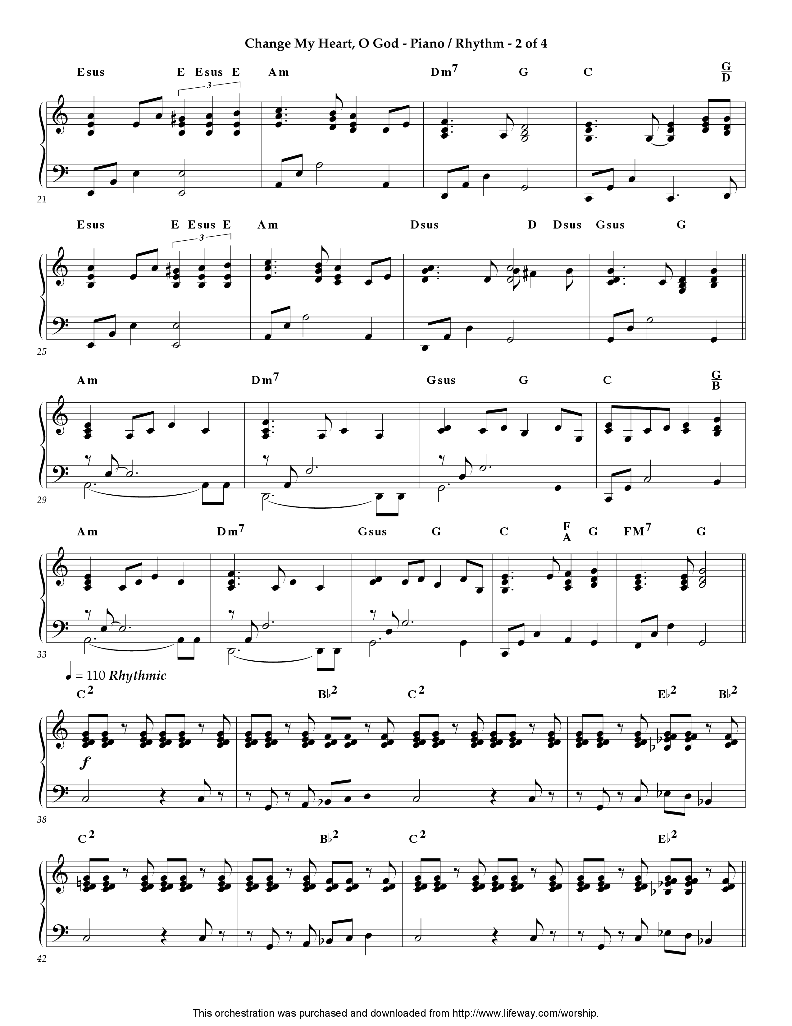 Change My Heart Oh God (Instrumental) Piano Sheet (Lifeway Worship / Arr. Tom Payne)