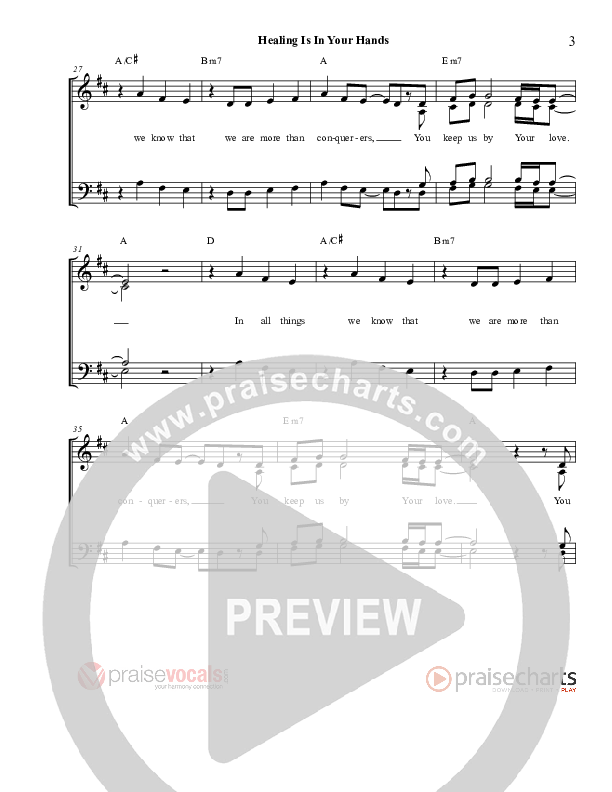 Healing Is In Your Hands Lead Sheet (PraiseVocals)