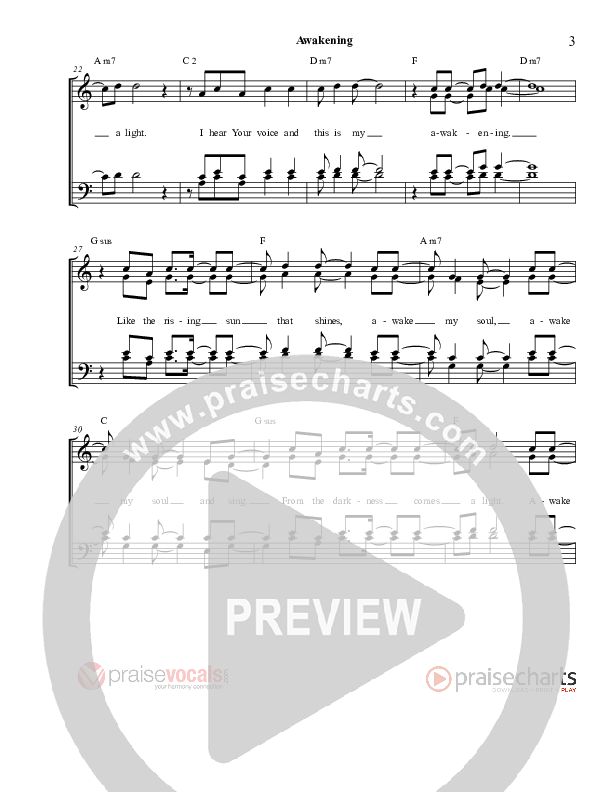 Awakening Lead Sheet (PraiseVocals)