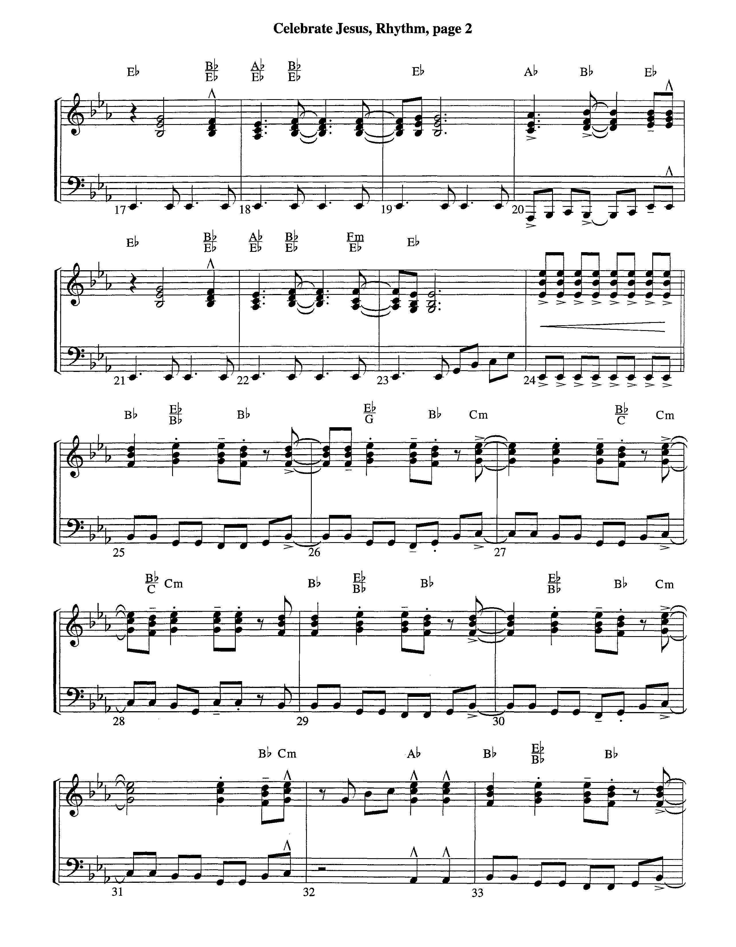 Celebrate Jesus (Instrumental) Piano/Rhythm (Lifeway Worship / Arr. Tom Payne)