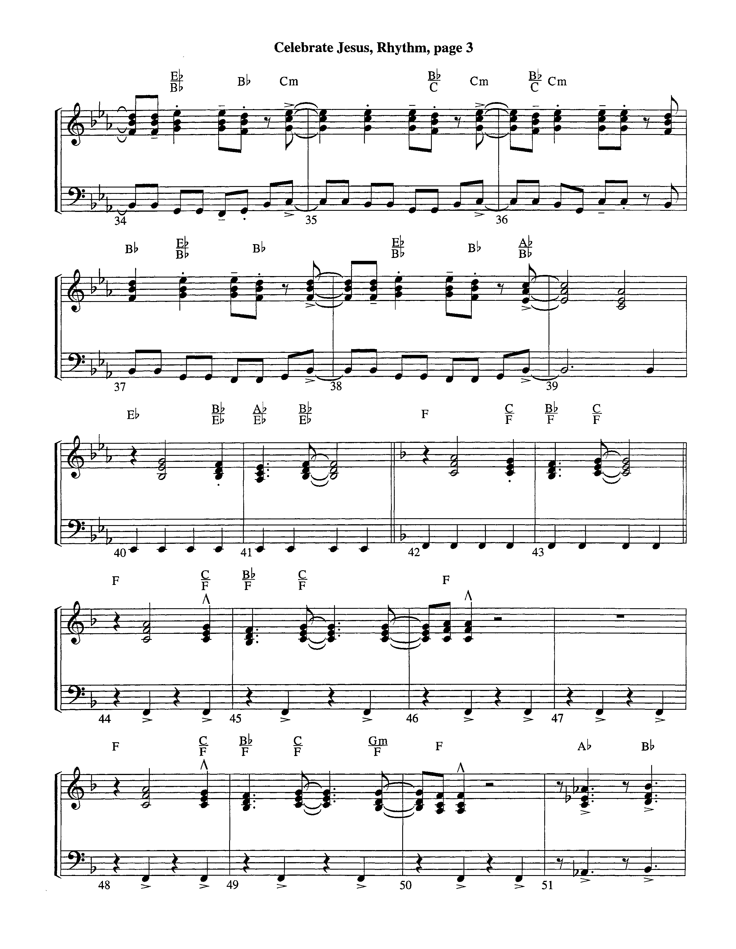 Celebrate Jesus (Instrumental) Piano/Rhythm (Lifeway Worship / Arr. Tom Payne)