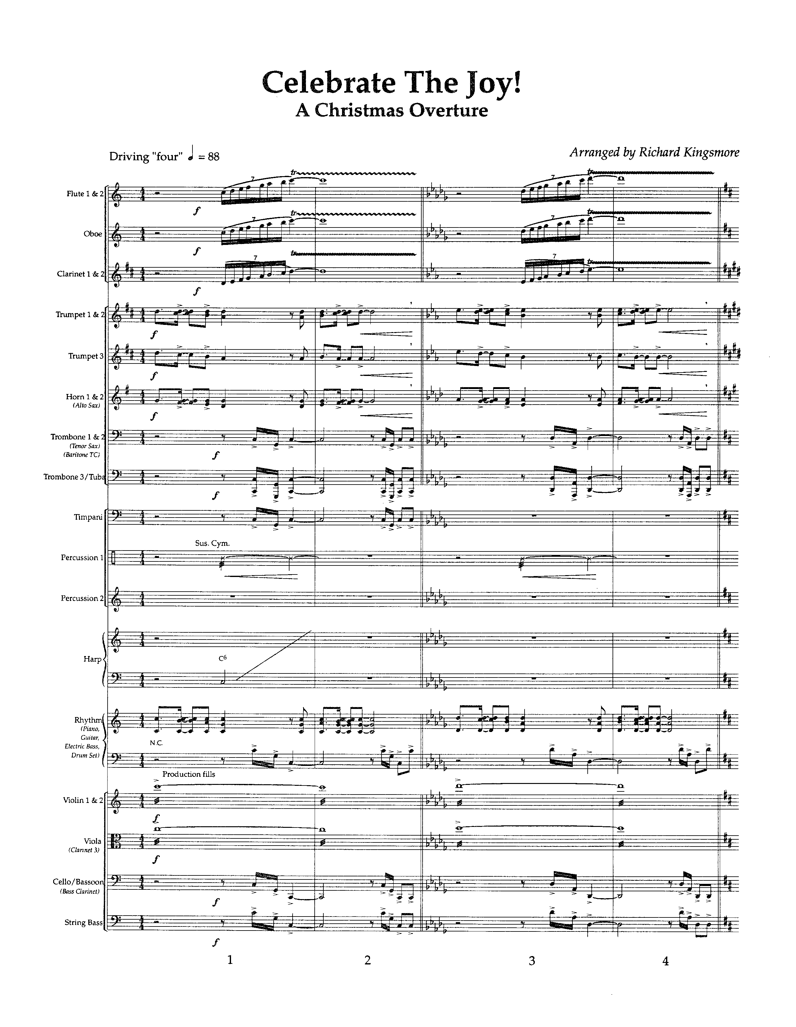 Celebrate The Joy (Instrumental) Orchestration (Lifeway Worship / Arr. Richard Kingsmore)