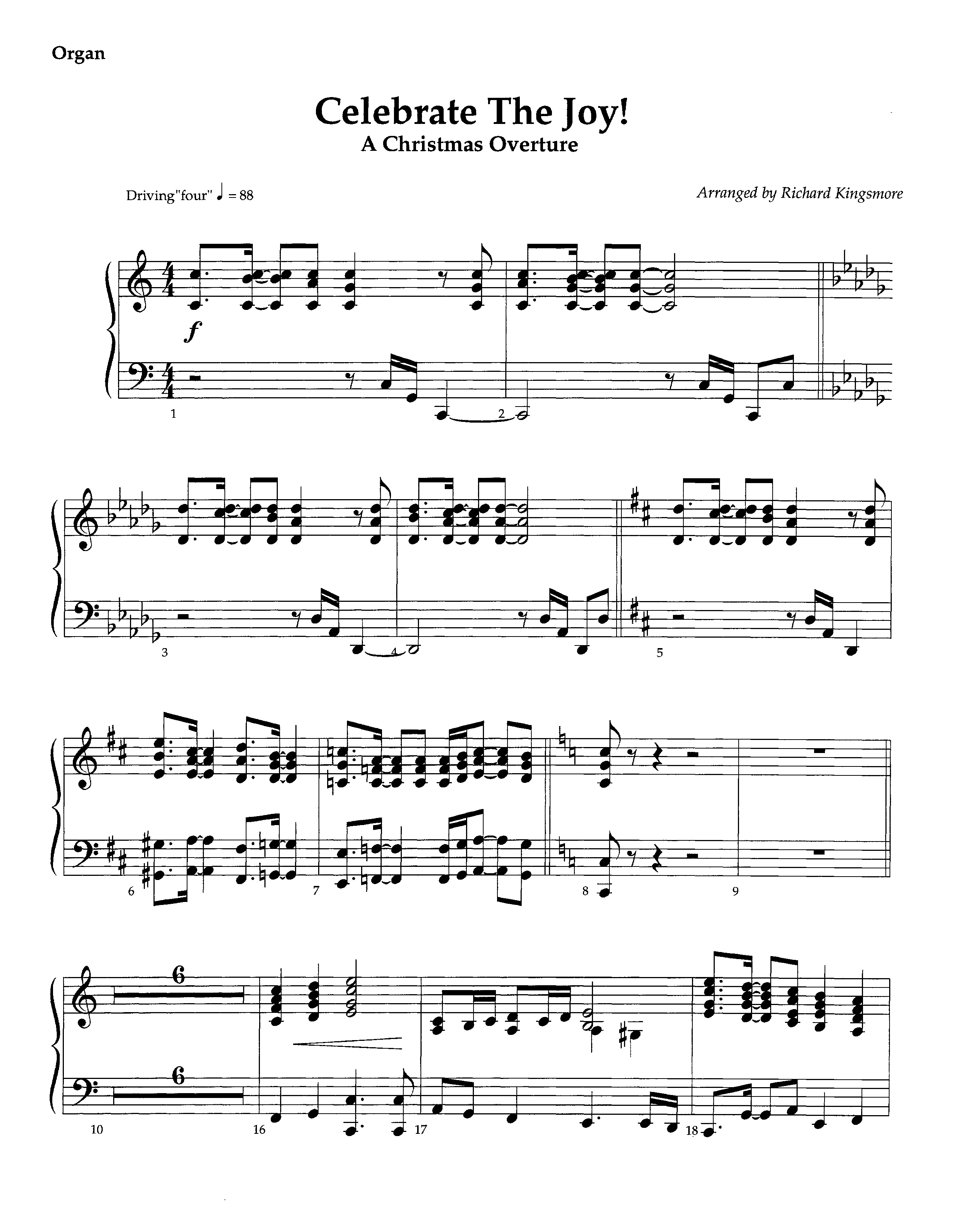 Celebrate The Joy (Instrumental) Organ (Lifeway Worship / Arr. Richard Kingsmore)