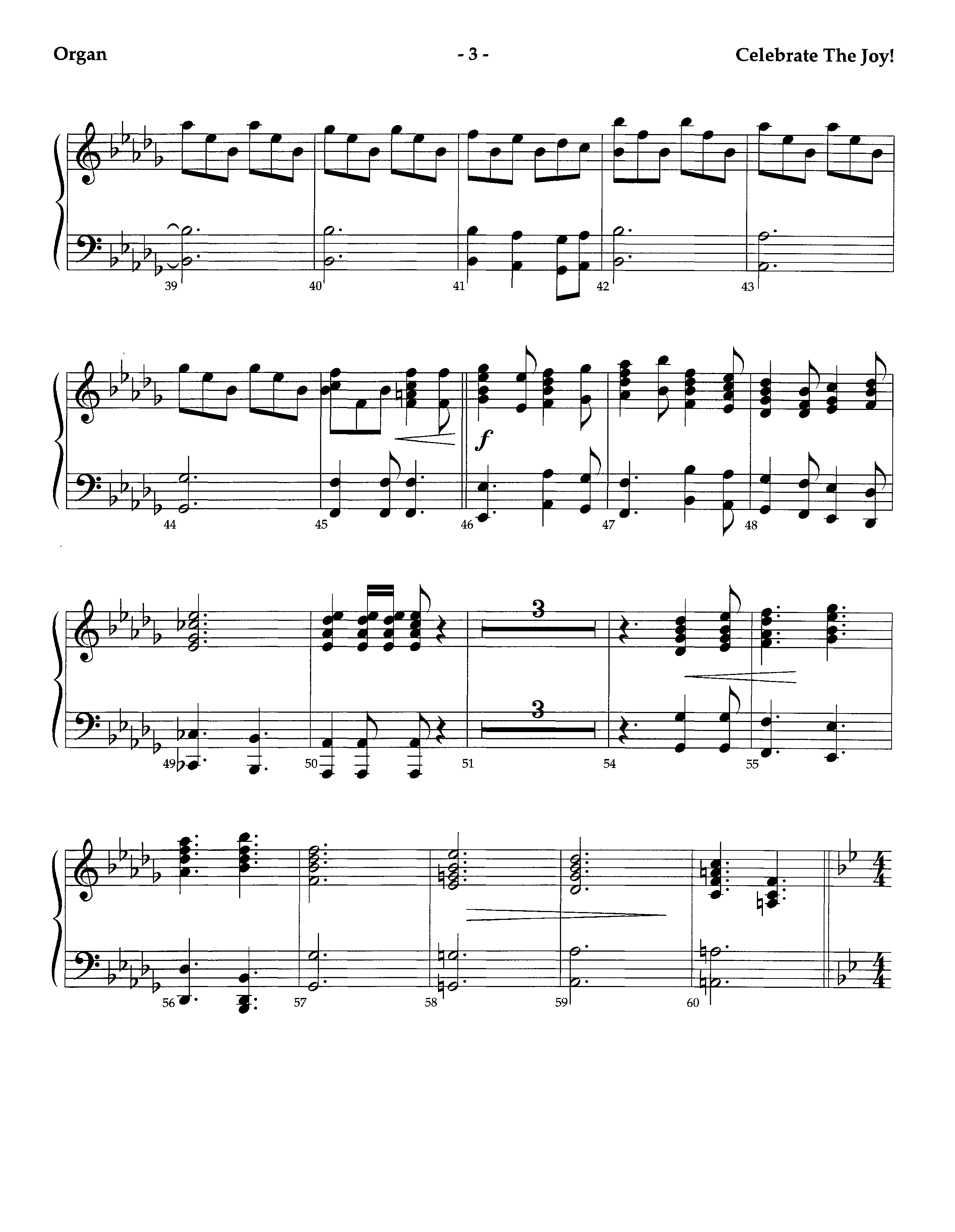 Celebrate The Joy (Instrumental) Organ (Lifeway Worship / Arr. Richard Kingsmore)