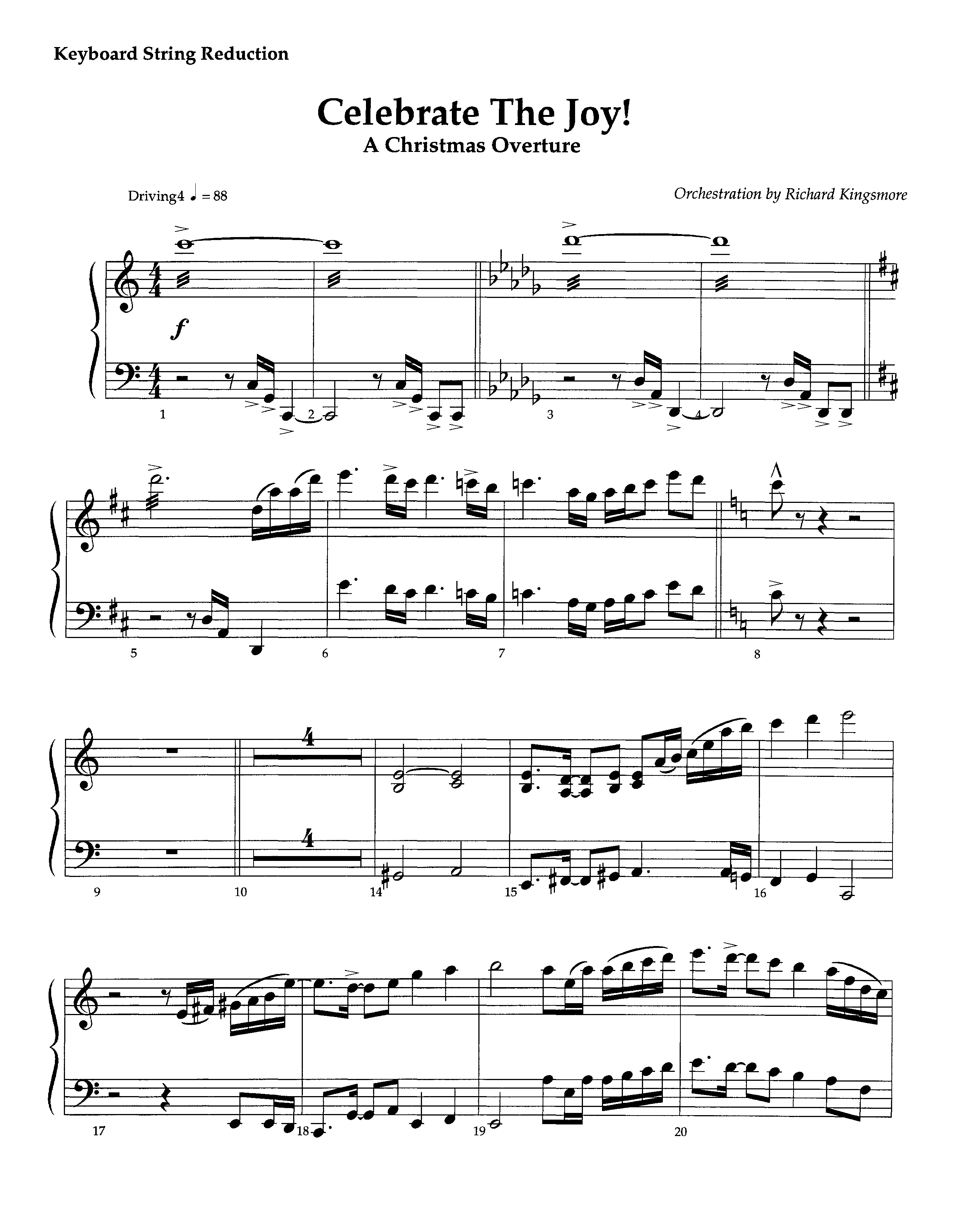Celebrate The Joy (Instrumental) String Reduction (Lifeway Worship / Arr. Richard Kingsmore)