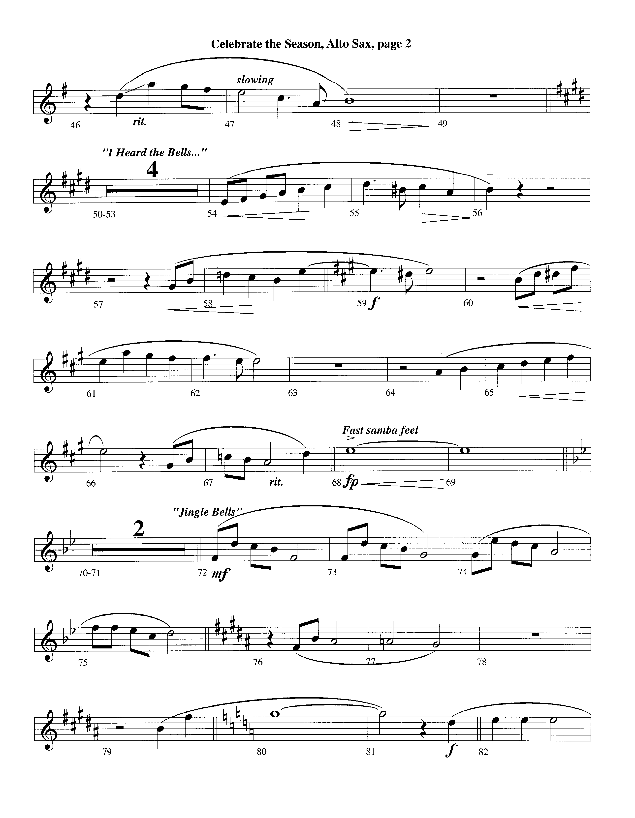 Celebrate The Season (Instrumental) Alto Sax (Lifeway Worship / Arr. Richard Kingsmore)