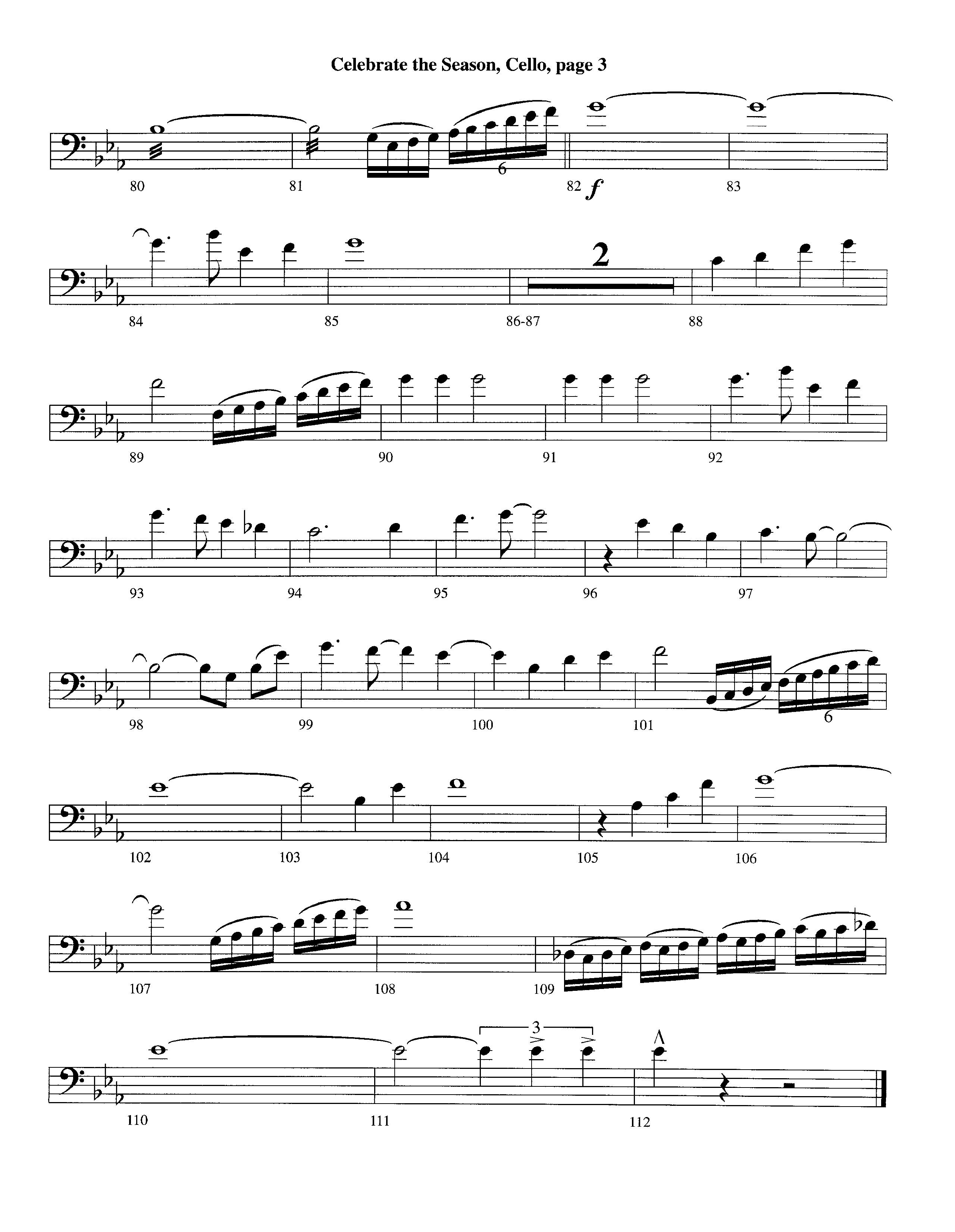 Celebrate The Season (Instrumental) Cello (Lifeway Worship / Arr. Richard Kingsmore)