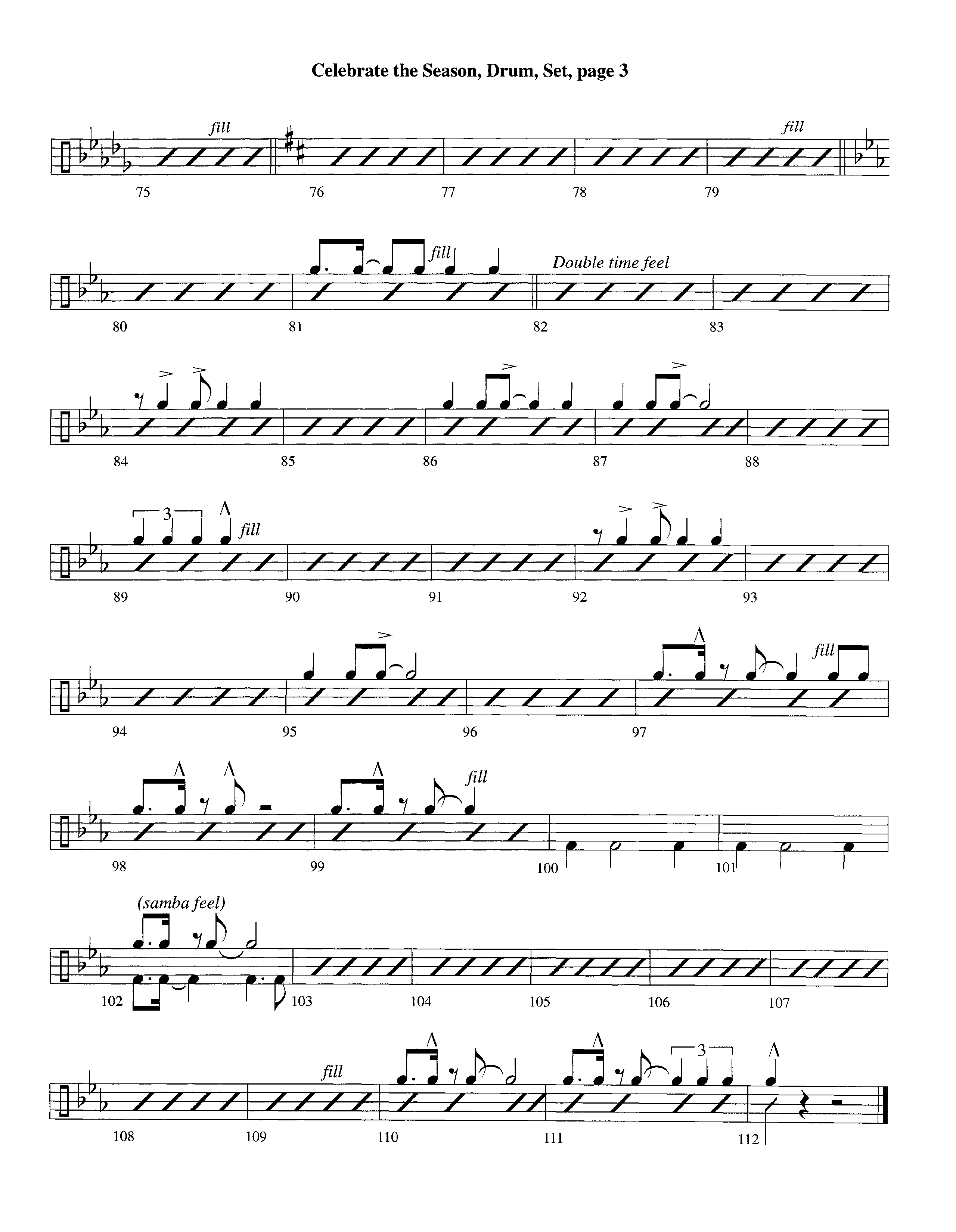 Celebrate The Season (Instrumental) Drum Set (Lifeway Worship / Arr. Richard Kingsmore)