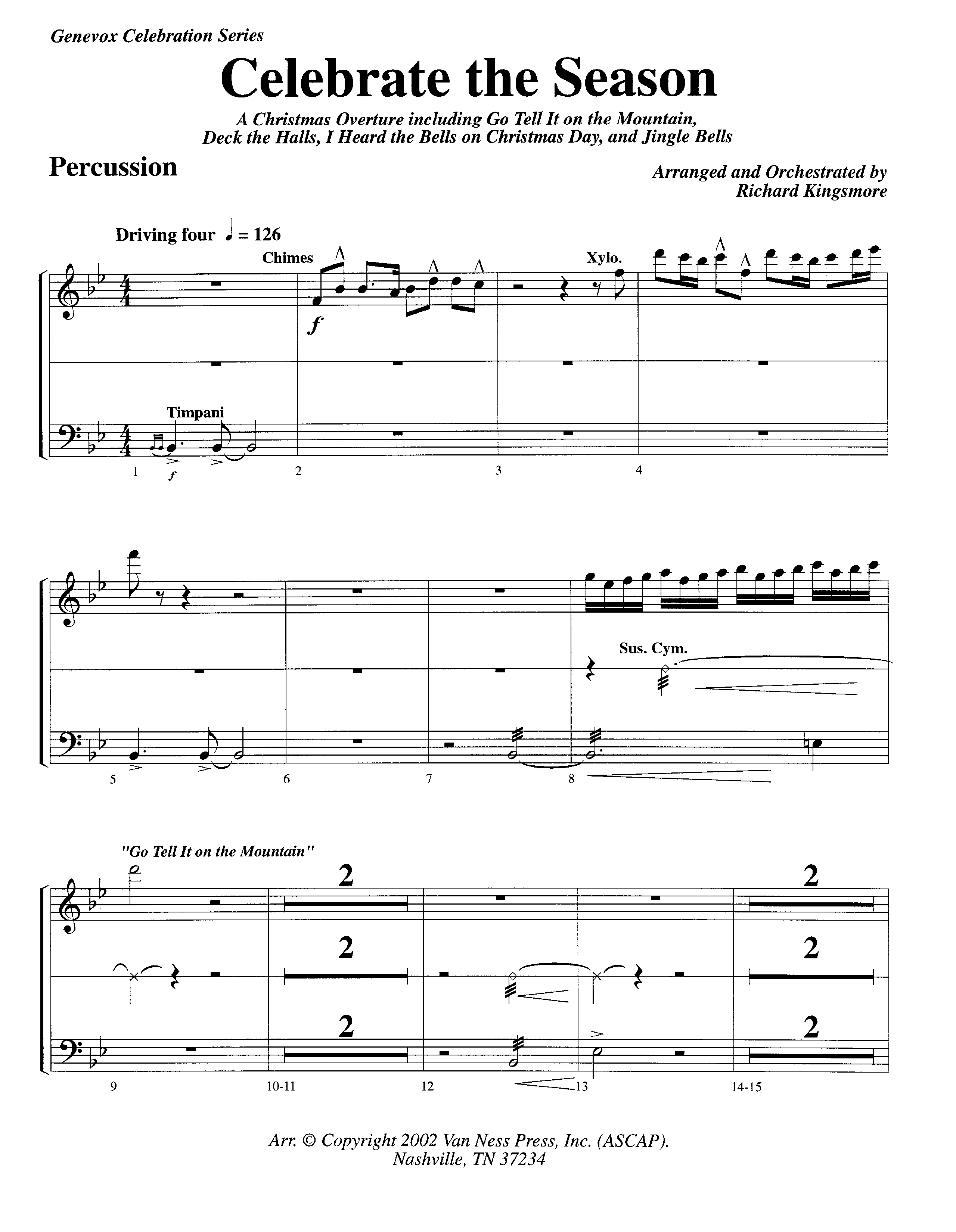 Celebrate The Season (Instrumental) Percussion (Lifeway Worship / Arr. Richard Kingsmore)