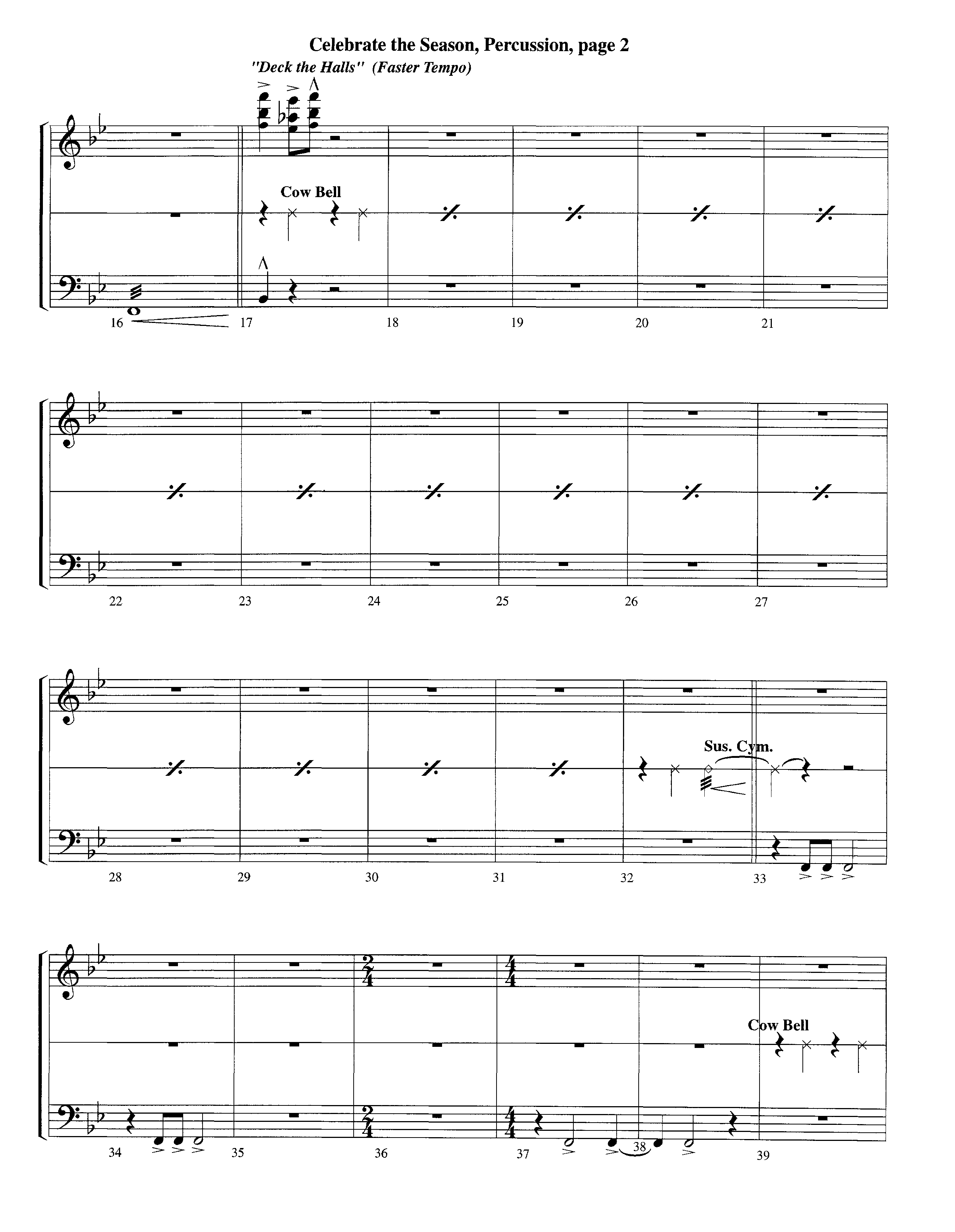 Celebrate The Season (Instrumental) Percussion (Lifeway Worship / Arr. Richard Kingsmore)