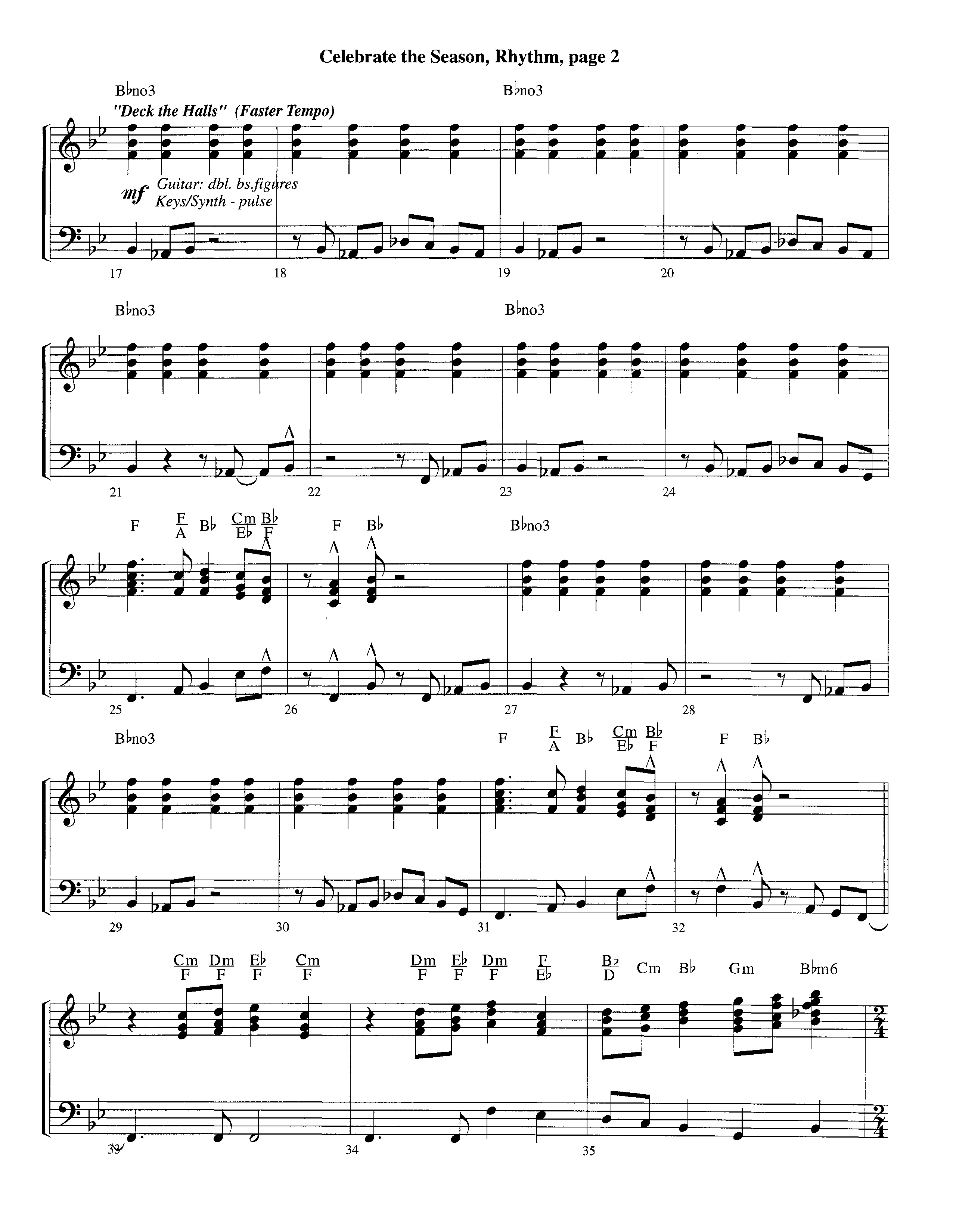 Celebrate The Season (Instrumental) Piano/Rhythm (Lifeway Worship / Arr. Richard Kingsmore)