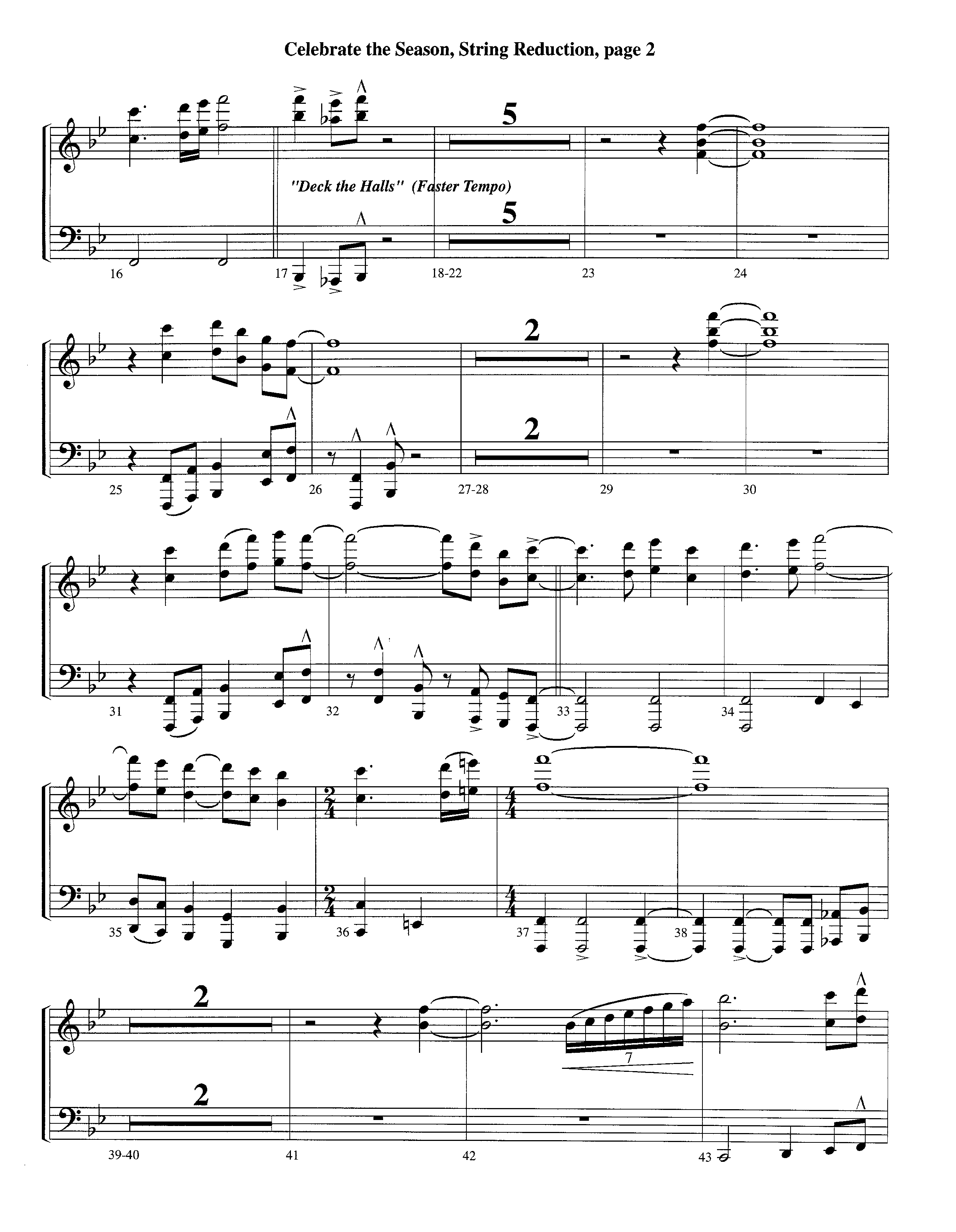 Celebrate The Season (Instrumental) String Reduction (Lifeway Worship / Arr. Richard Kingsmore)