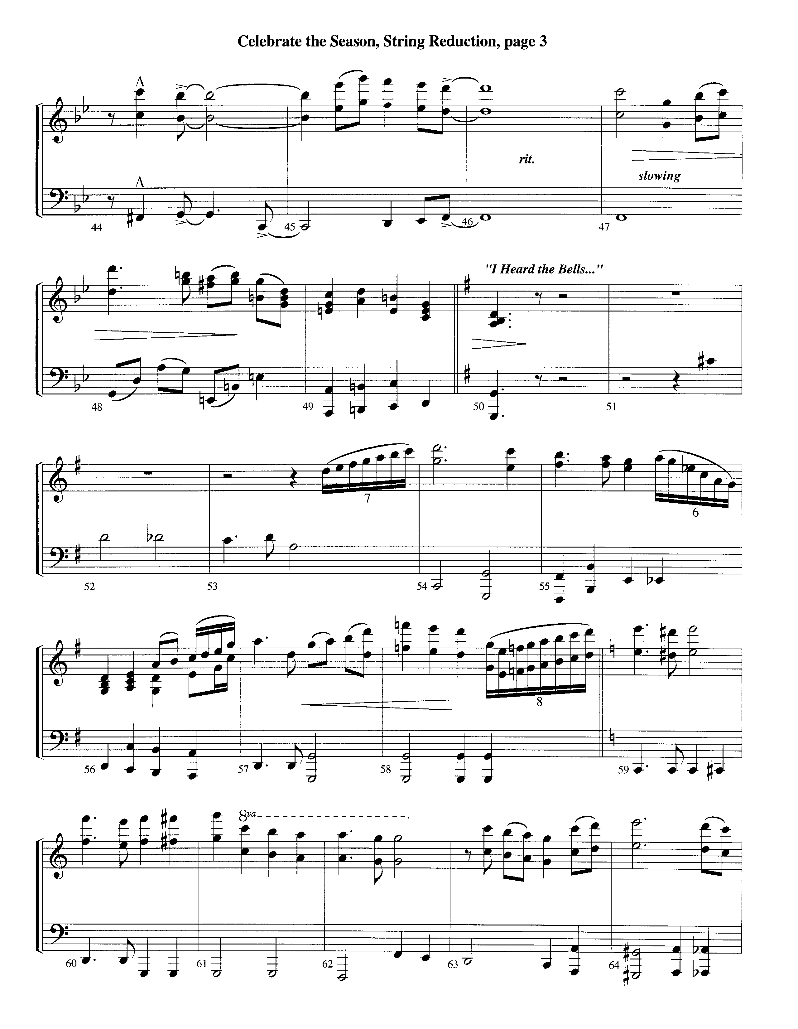 Celebrate The Season (Instrumental) String Reduction (Lifeway Worship / Arr. Richard Kingsmore)