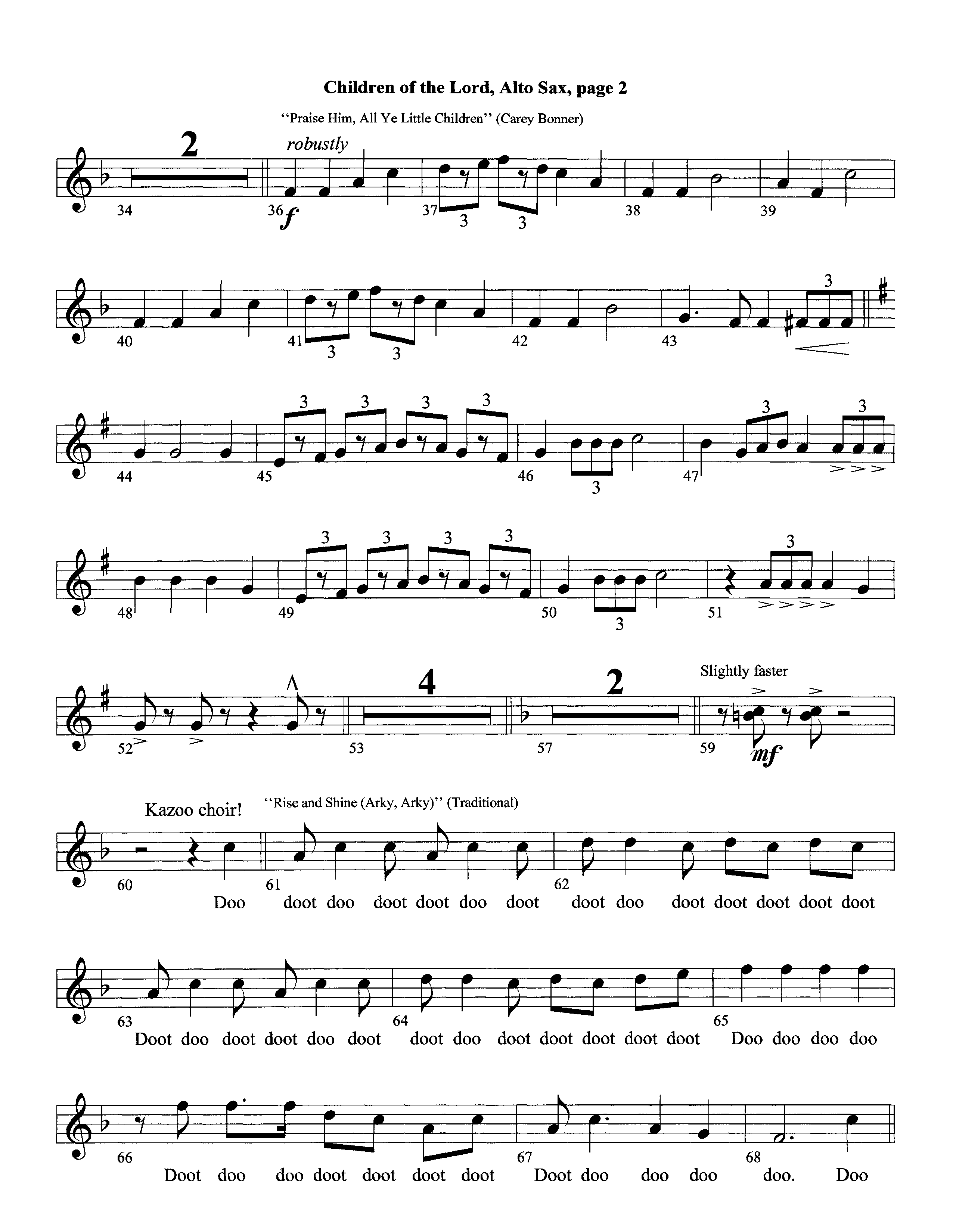 Children Of The Lord (Instrumental) Alto Sax (Lifeway Worship / Arr. David Winkler)