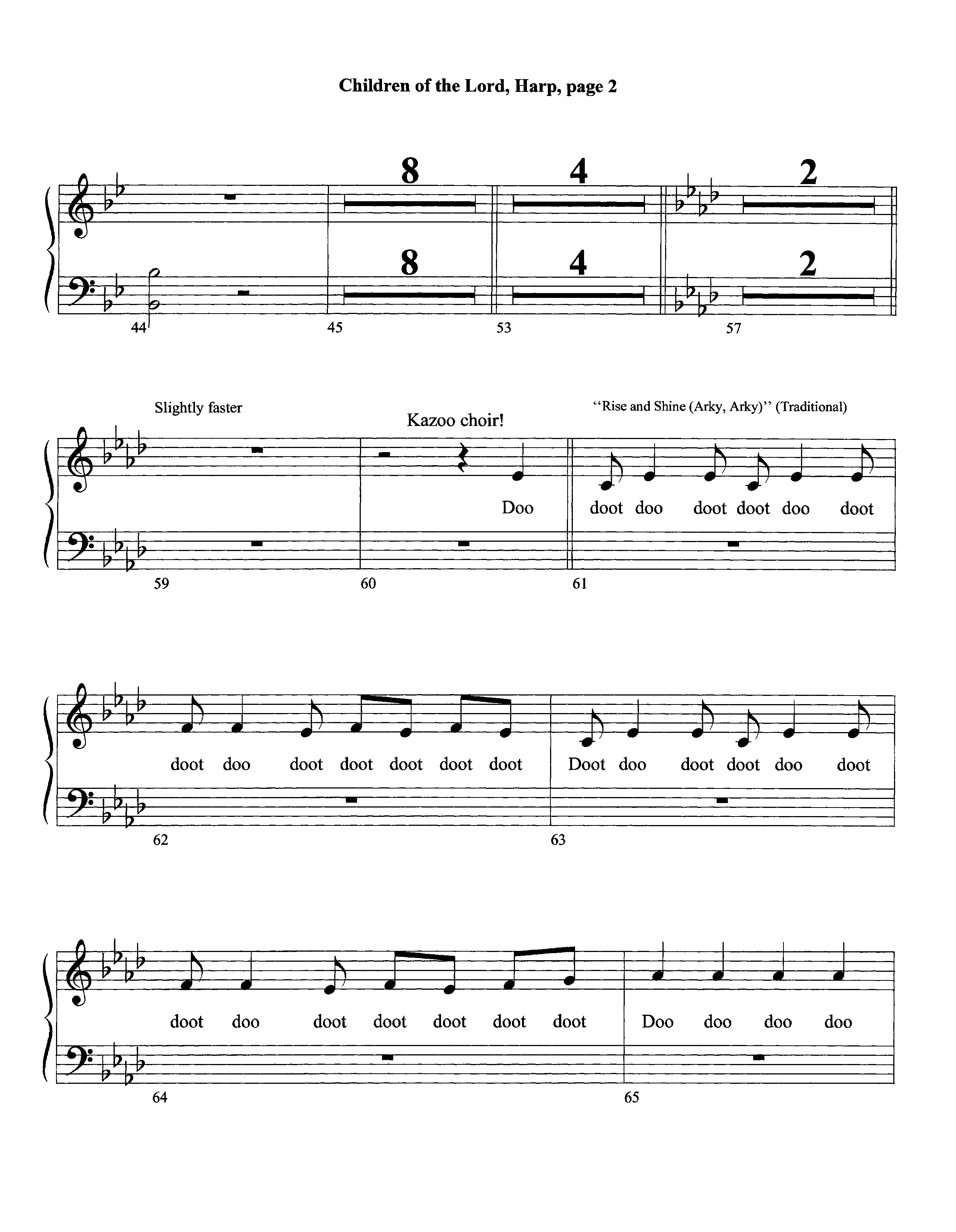 Children Of The Lord (Instrumental) Harp (Lifeway Worship / Arr. David Winkler)