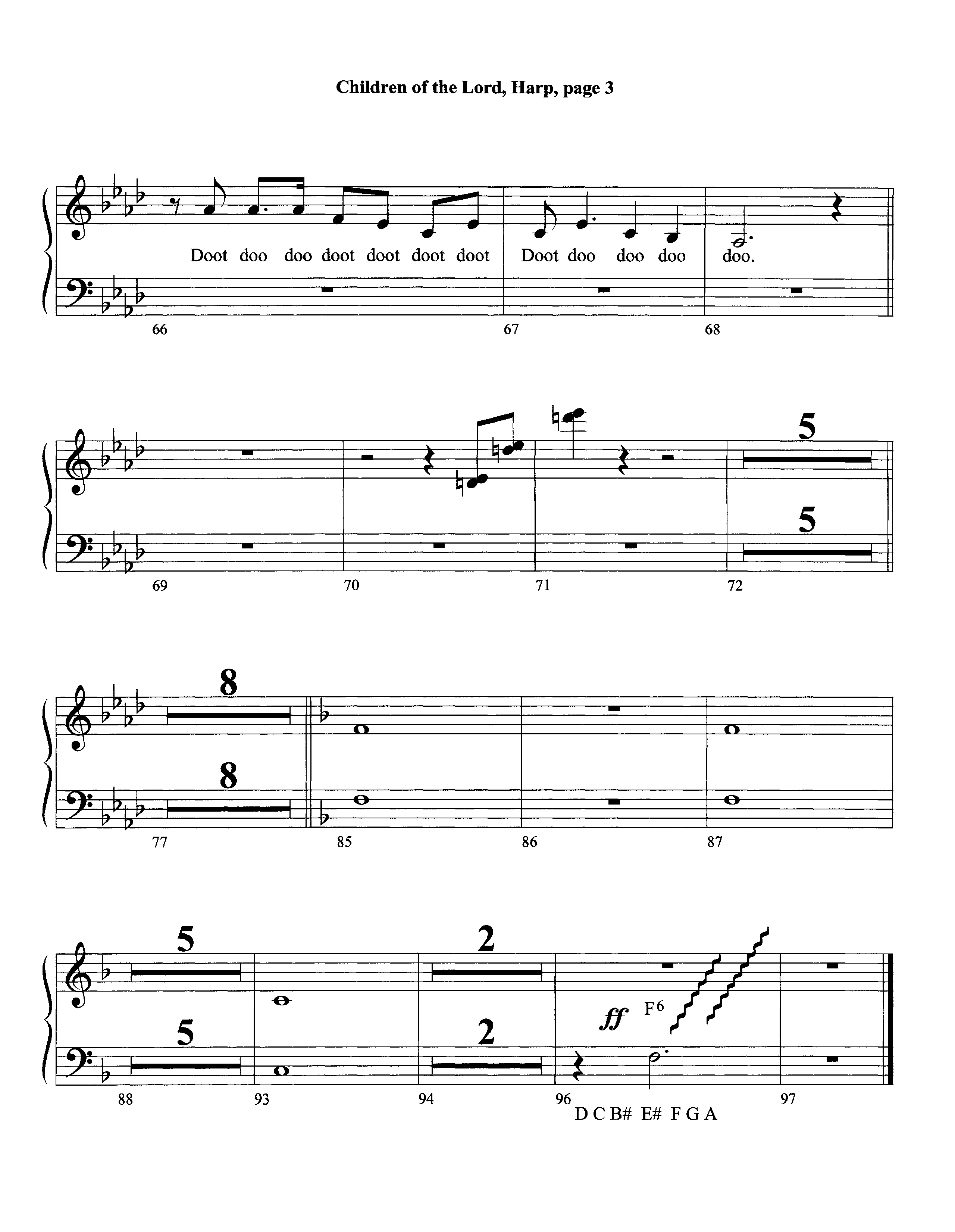 Children Of The Lord (Instrumental) Harp (Lifeway Worship / Arr. David Winkler)