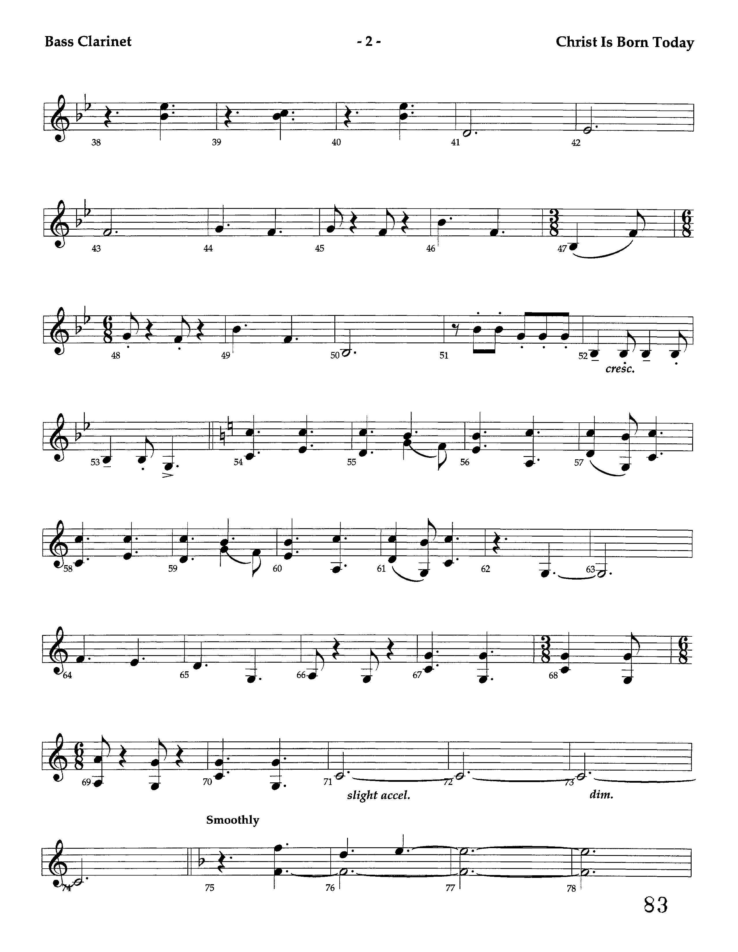 Christ Is Born Today (Instrumental) Bass Clarinet (Lifeway Worship / Arr. Dennis Allen / Orch. Dave Williamson)