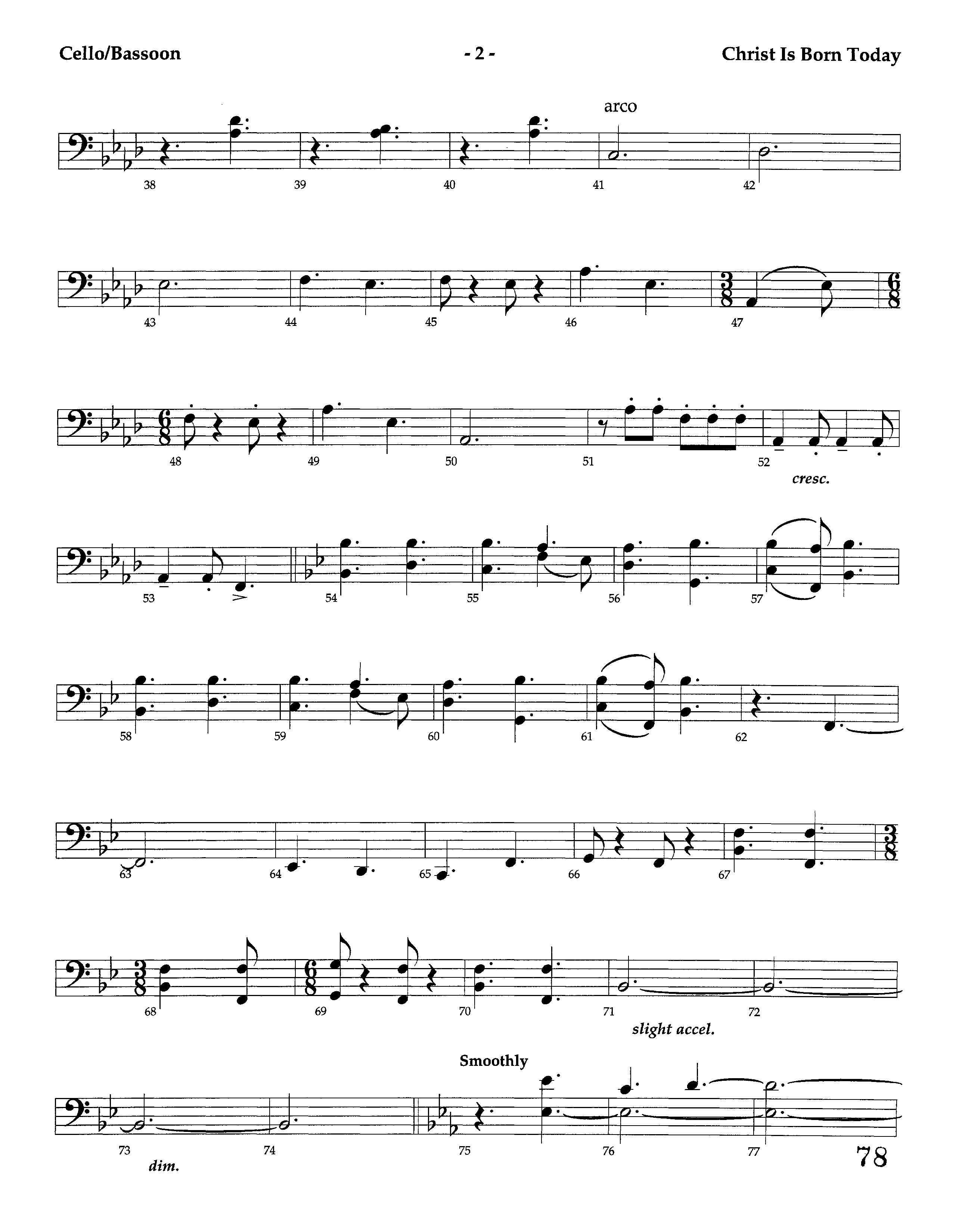 Christ Is Born Today (Instrumental) Cello (Lifeway Worship / Arr. Dennis Allen / Orch. Dave Williamson)