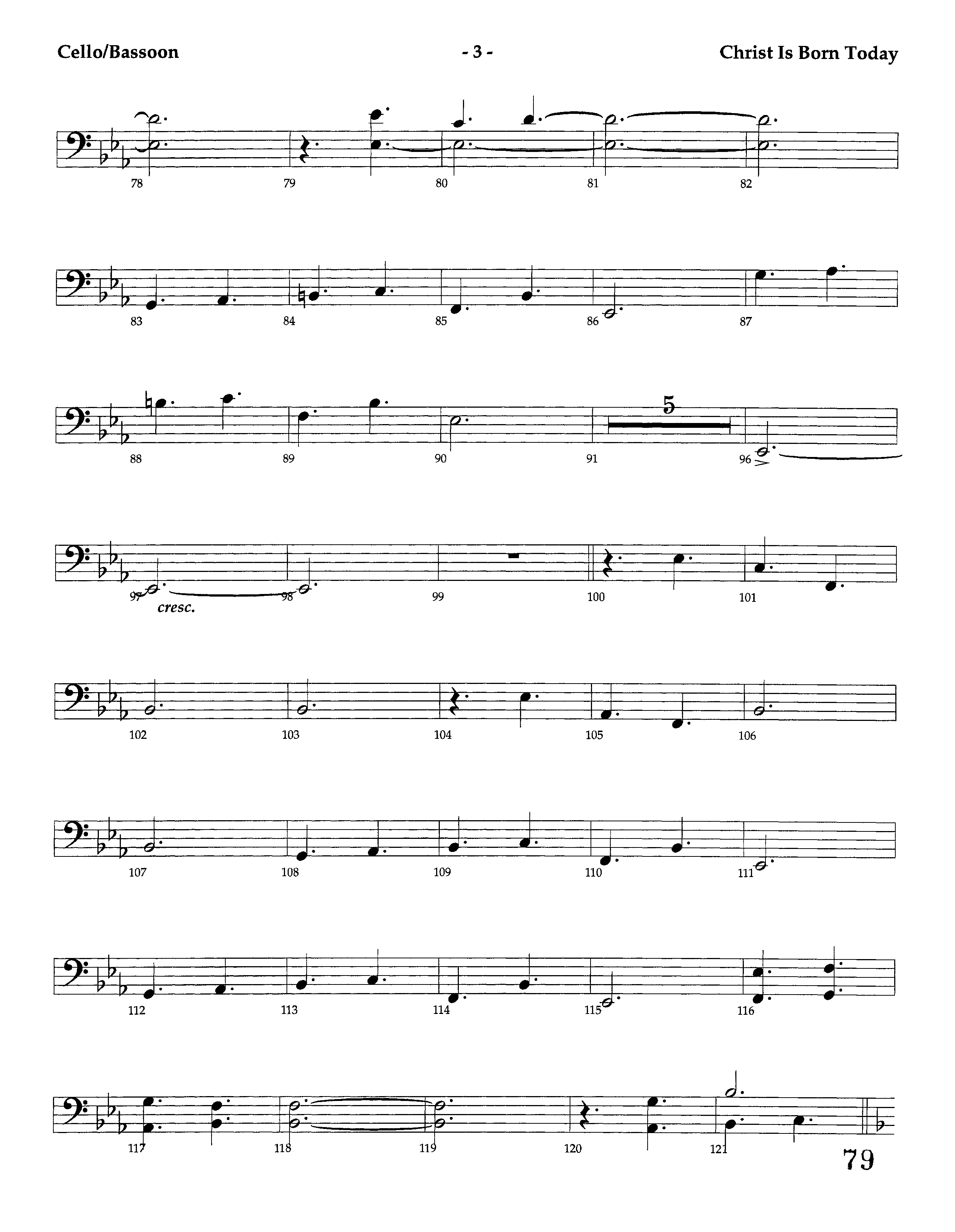 Christ Is Born Today (Instrumental) Cello (Lifeway Worship / Arr. Dennis Allen / Orch. Dave Williamson)