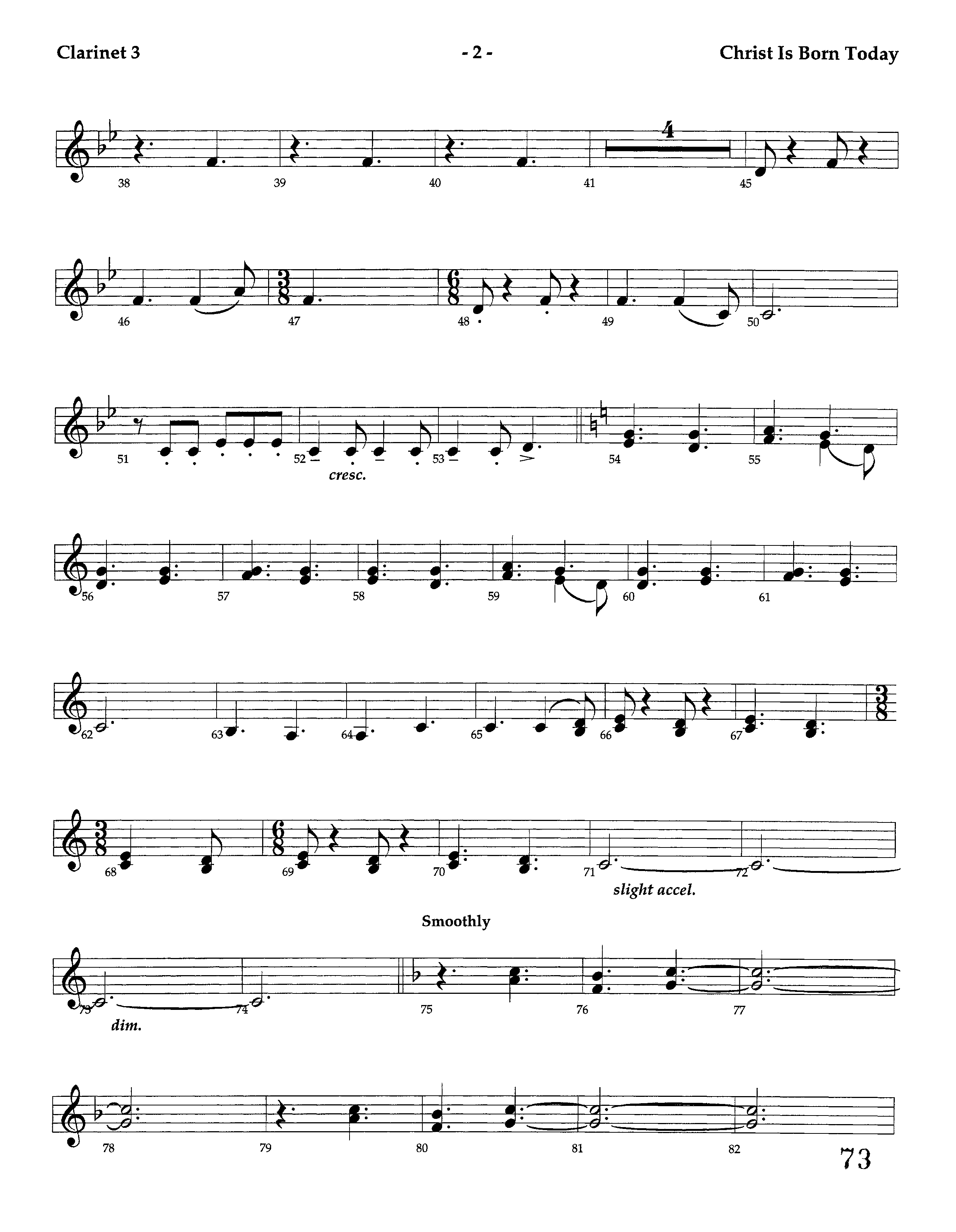 Christ Is Born Today (Instrumental) Clarinet 3 (Lifeway Worship / Arr. Dennis Allen / Orch. Dave Williamson)