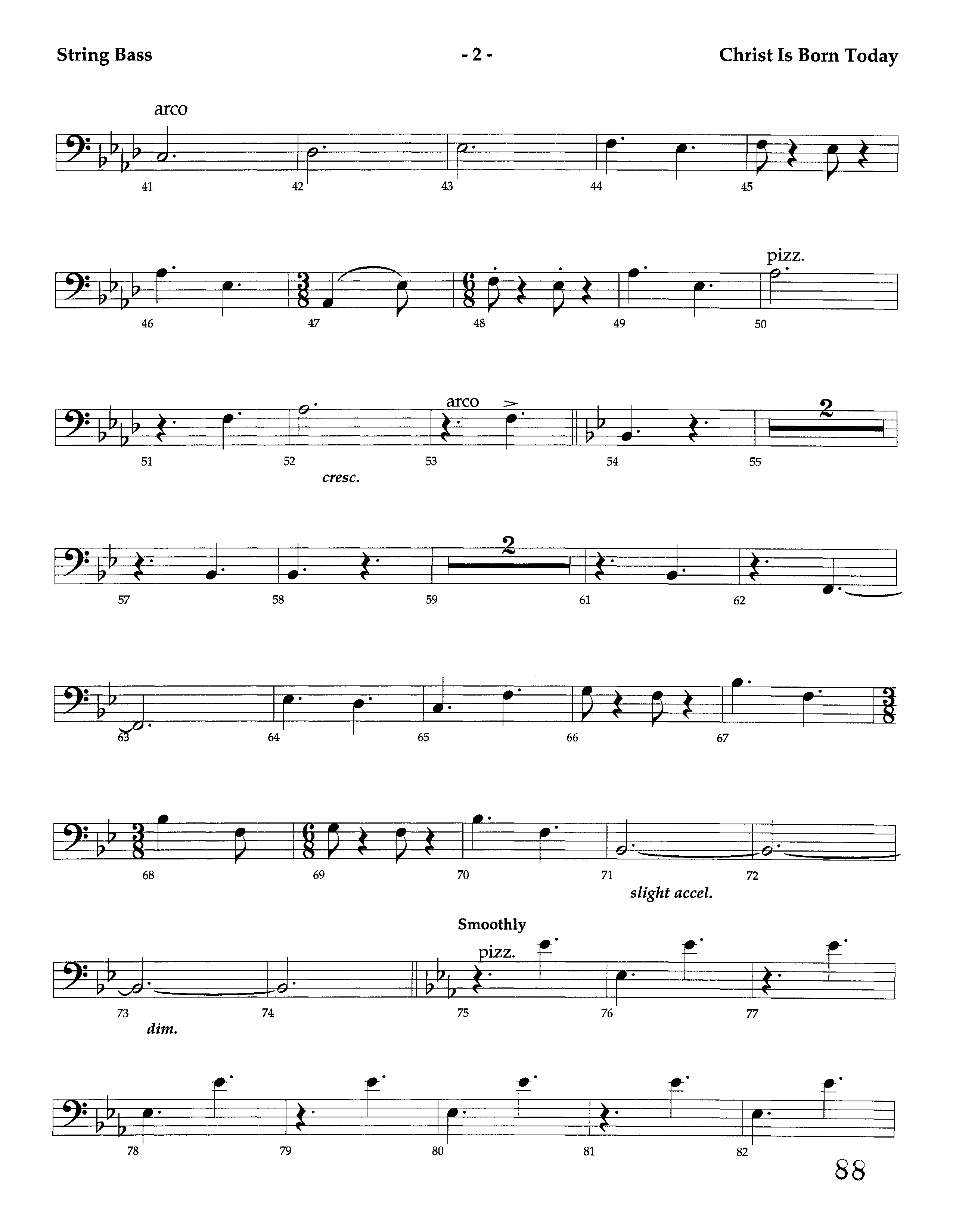 Christ Is Born Today (Instrumental) Double Bass (Lifeway Worship / Arr. Dennis Allen / Orch. Dave Williamson)