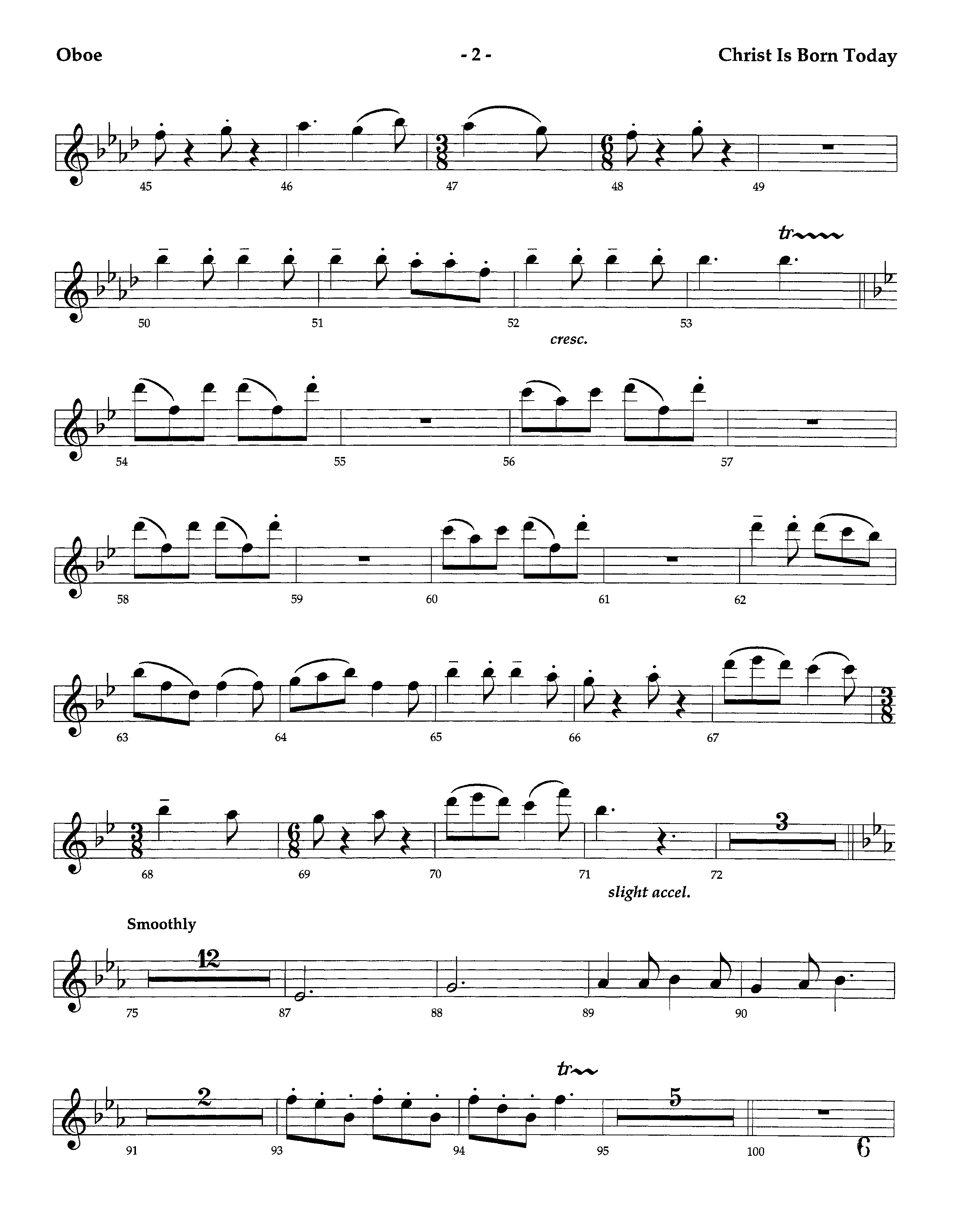 Christ Is Born Today (Instrumental) Oboe (Lifeway Worship / Arr. Dennis Allen / Orch. Dave Williamson)