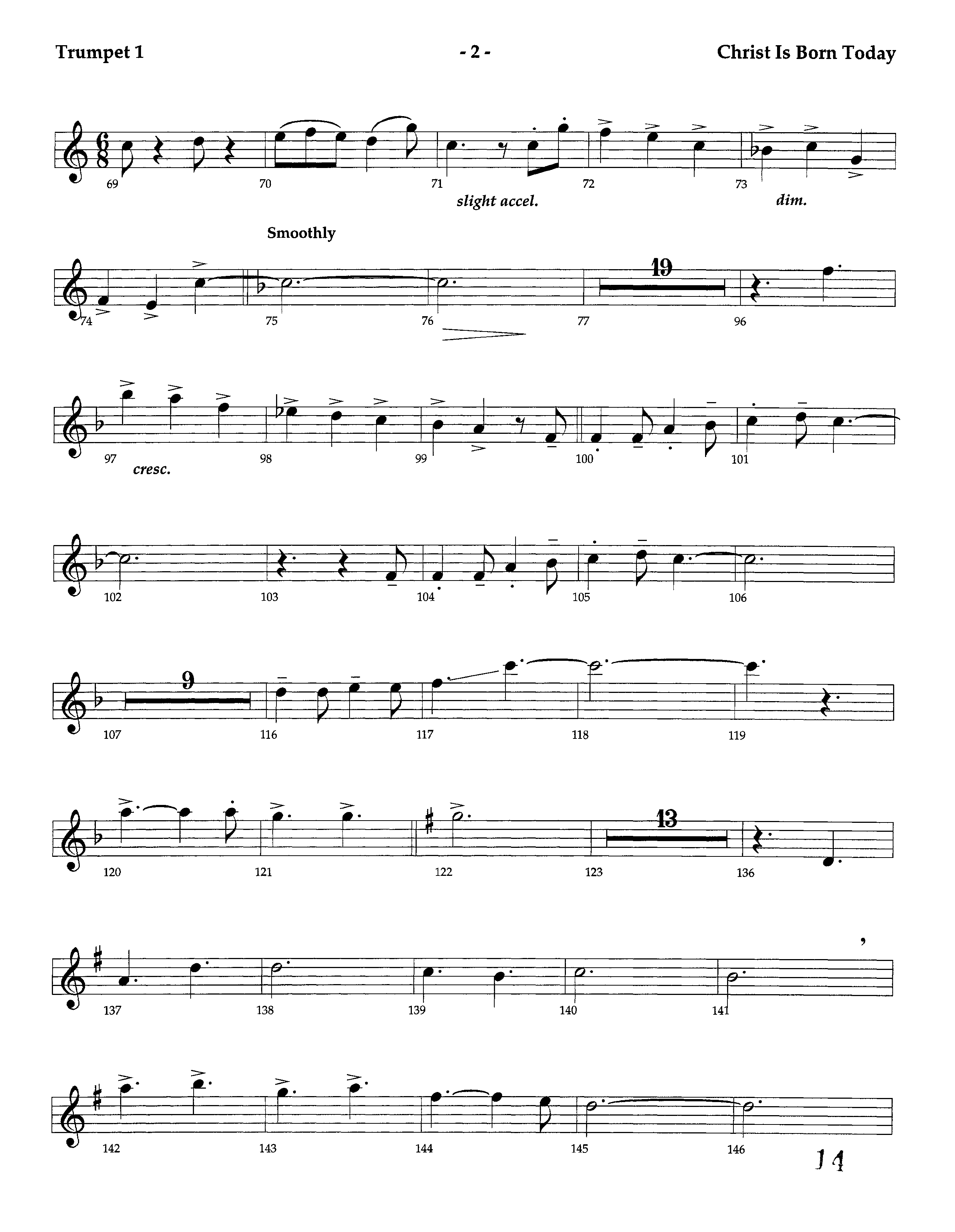 Christ Is Born Today (Instrumental) Trumpet 1 (Lifeway Worship / Arr. Dennis Allen / Orch. Dave Williamson)