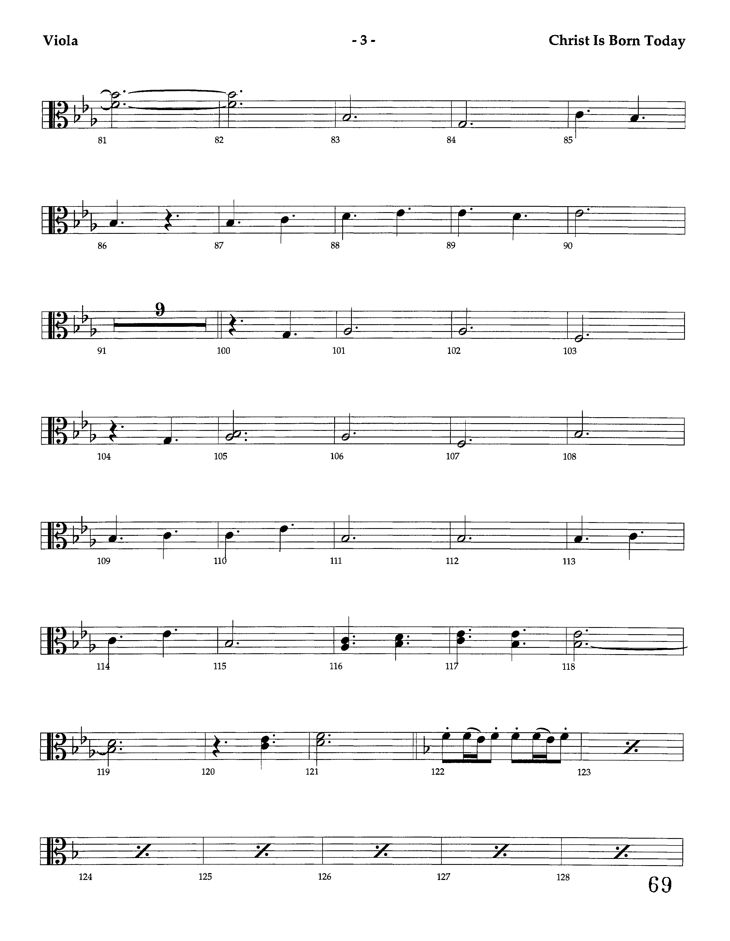 Christ Is Born Today (Instrumental) Viola (Lifeway Worship / Arr. Dennis Allen / Orch. Dave Williamson)