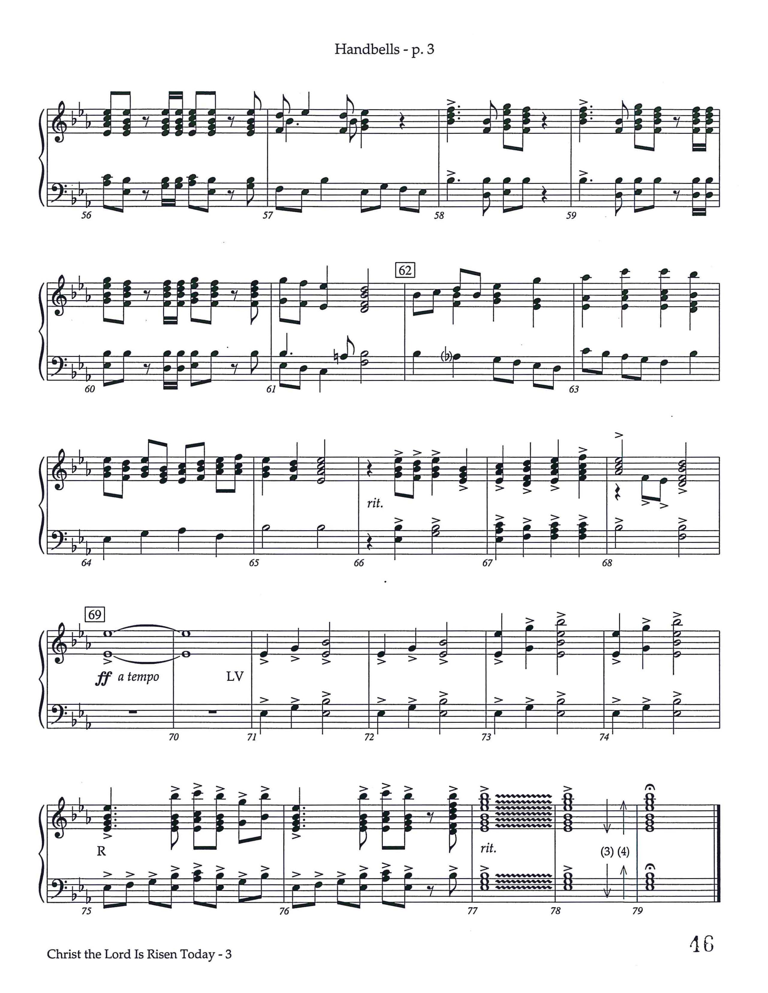 Christ The Lord Is Risen Today (Instrumental) Handbells (Lifeway Worship / Arr. Keith Christopher)