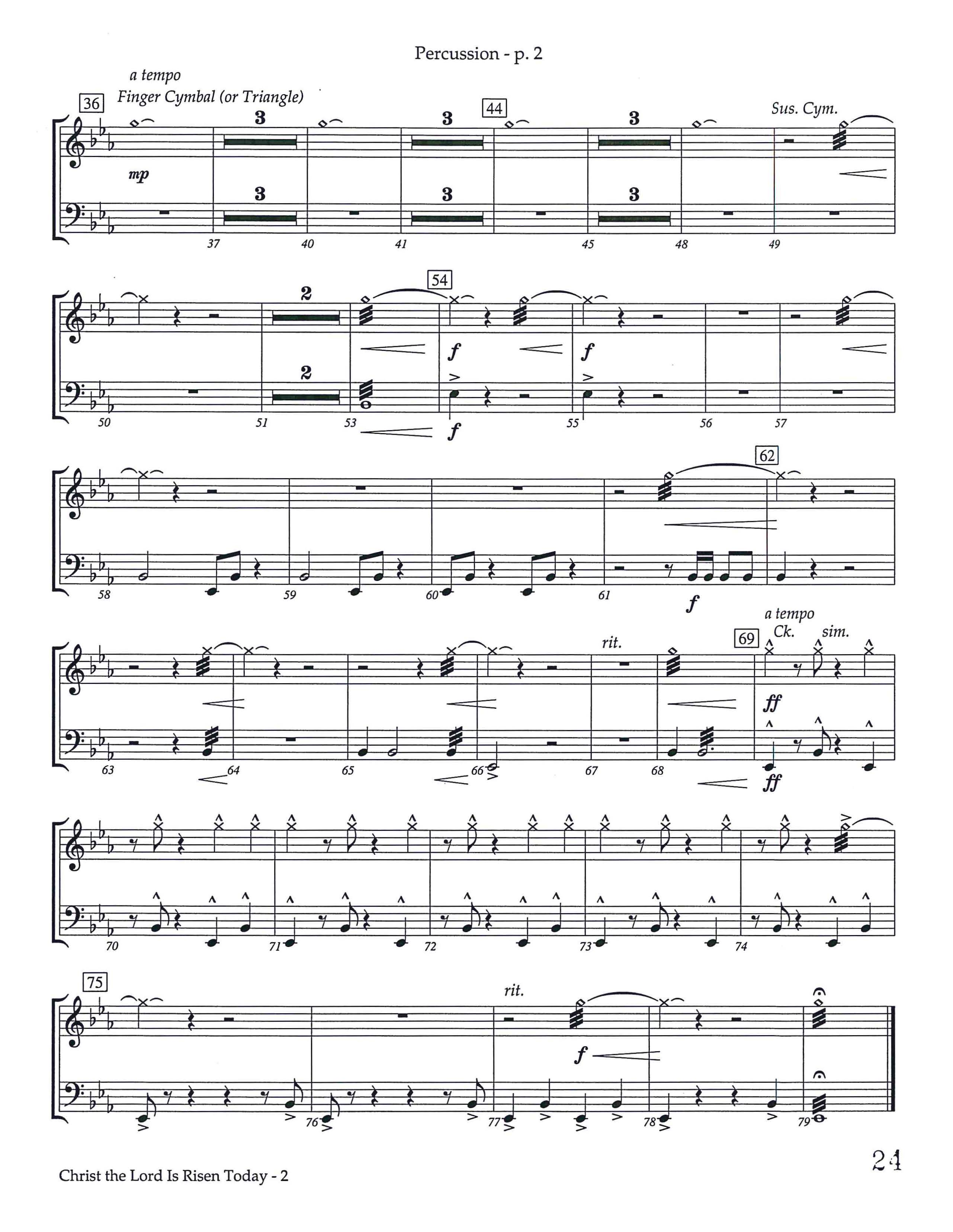 Christ The Lord Is Risen Today (Instrumental) Percussion (Lifeway Worship / Arr. Keith Christopher)