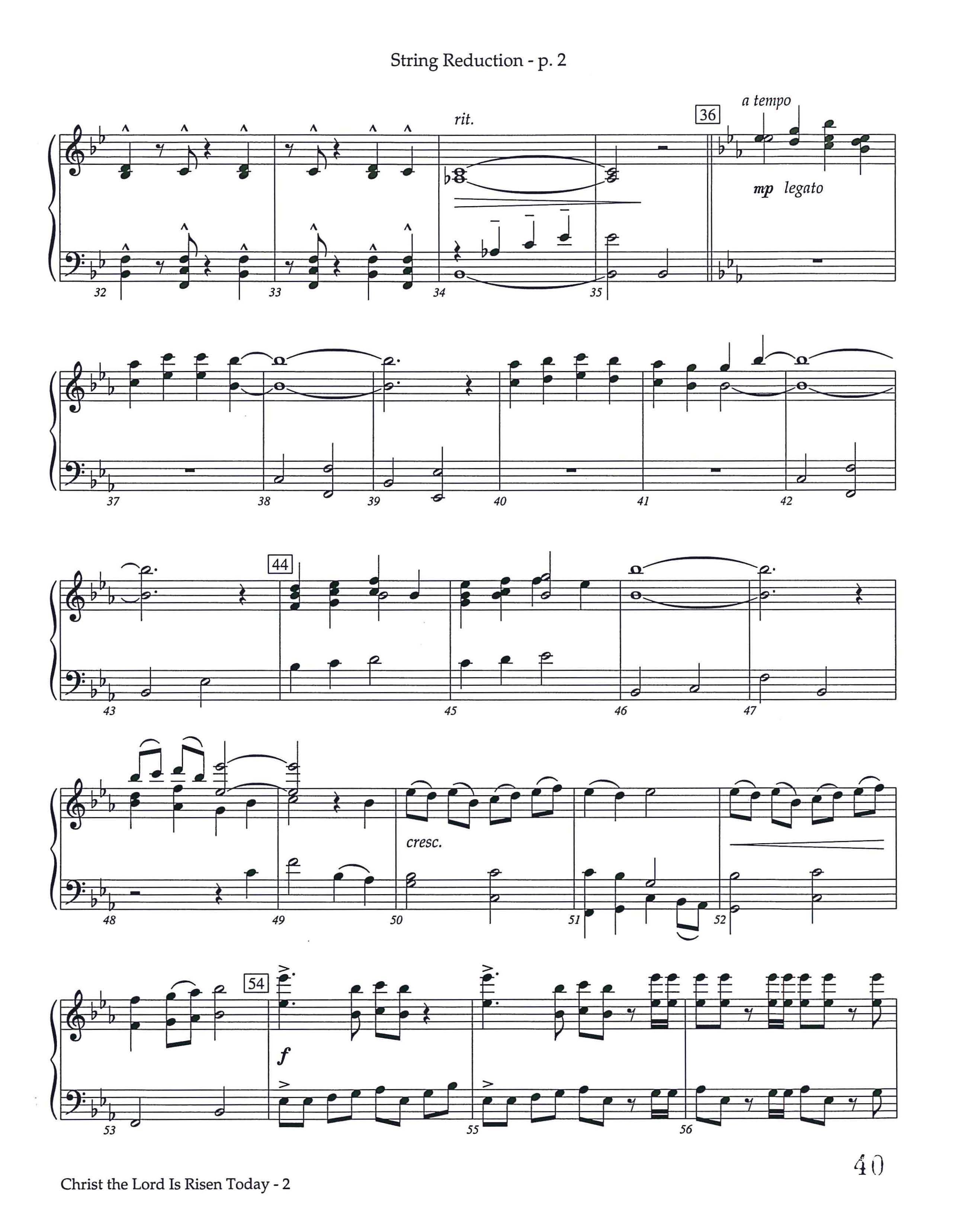 Christ The Lord Is Risen Today (Instrumental) String Reduction (Lifeway Worship / Arr. Keith Christopher)